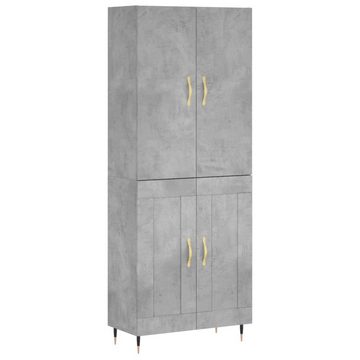 furnicato Sideboard Highboard Betongrau 69,5x34x180 cm Holzwerkstoff