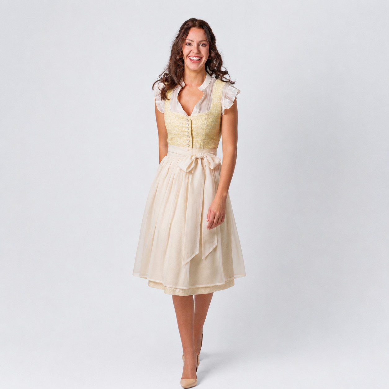 Trachtl Dirndl Maya Buttergelb