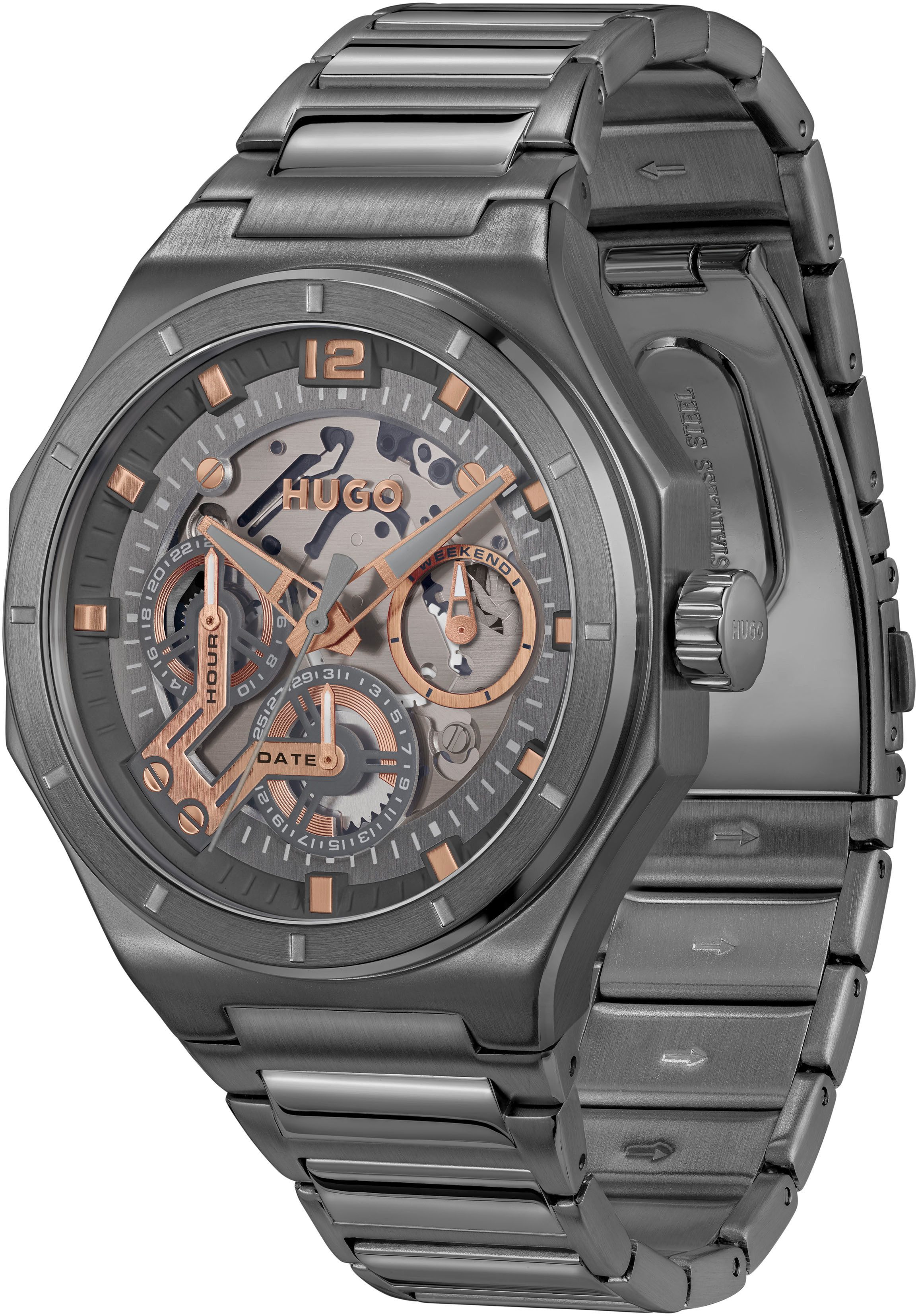 HUGO Multifunktionsuhr #GRAIL SKELETON 1530378, Armbanduhr, günstig online kaufen