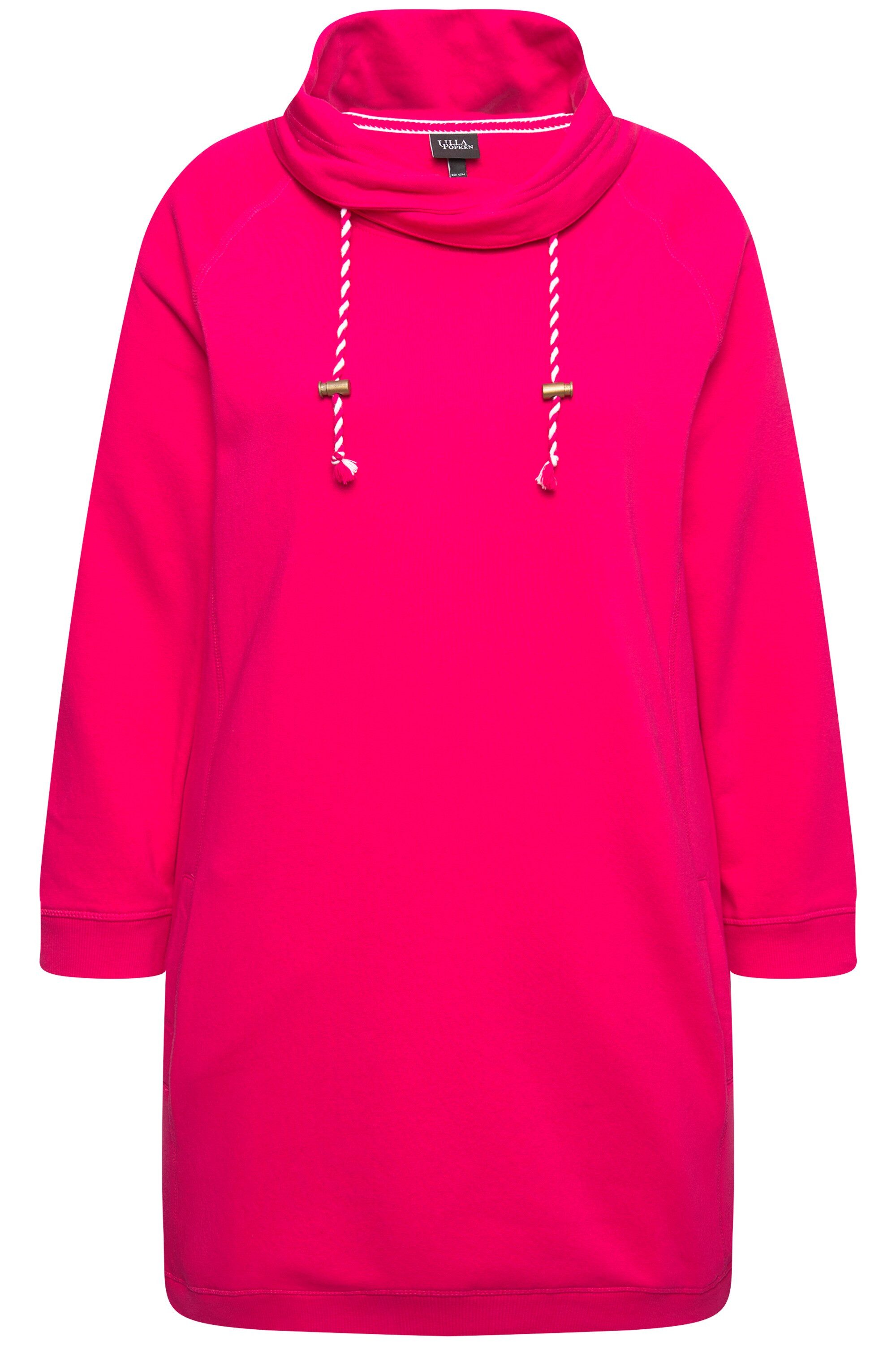 Ulla Popken Jerseykleid Sweatkleid Stehkragen Langarm günstig online kaufen