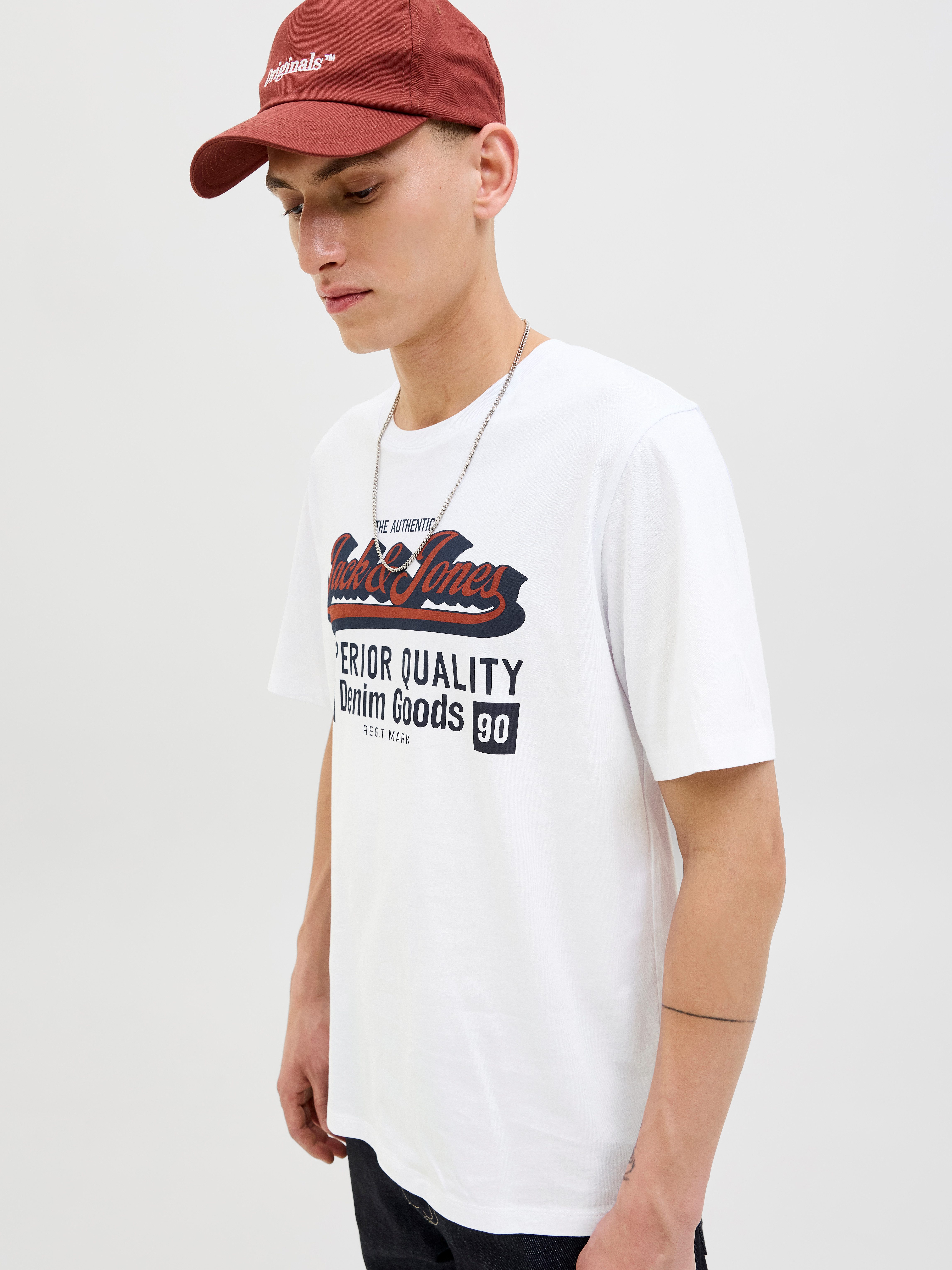Jack & Jones Herren Rundhals T-Shirt JJELOGO TEE SS O-NECK 2 COL - Regular günstig online kaufen