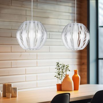 etc-shop LED Pendelleuchte, Leuchtmittel inklusive, Warmweiß, Pendel Leuchte Arbeitszimmer Hänge Strahler weiß Kugel