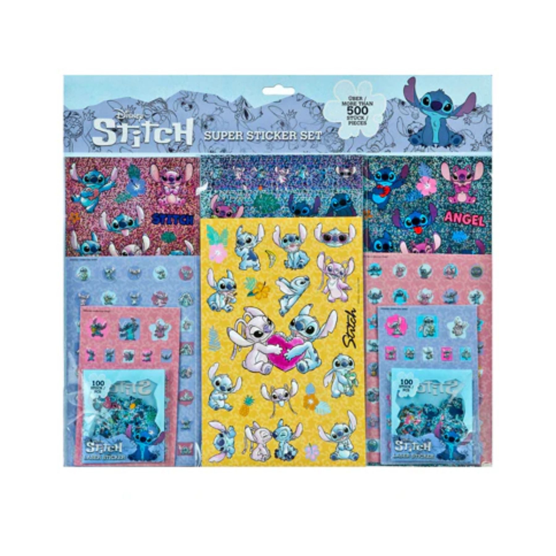 Lilo & Stitch Aufkleber Disney Aufkleber – 500 Stück Sticker-Set für kreativen Spaß