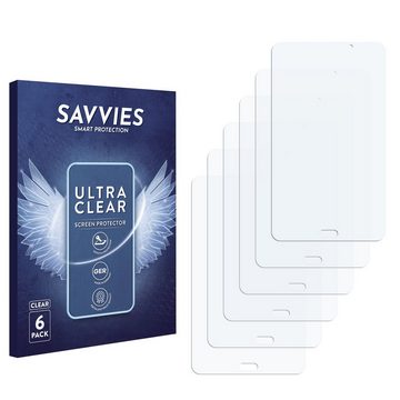 Savvies Schutzfolie für Samsung Galaxy Tab A6 7.0, Displayschutzfolie, 6 Stück, Folie klar