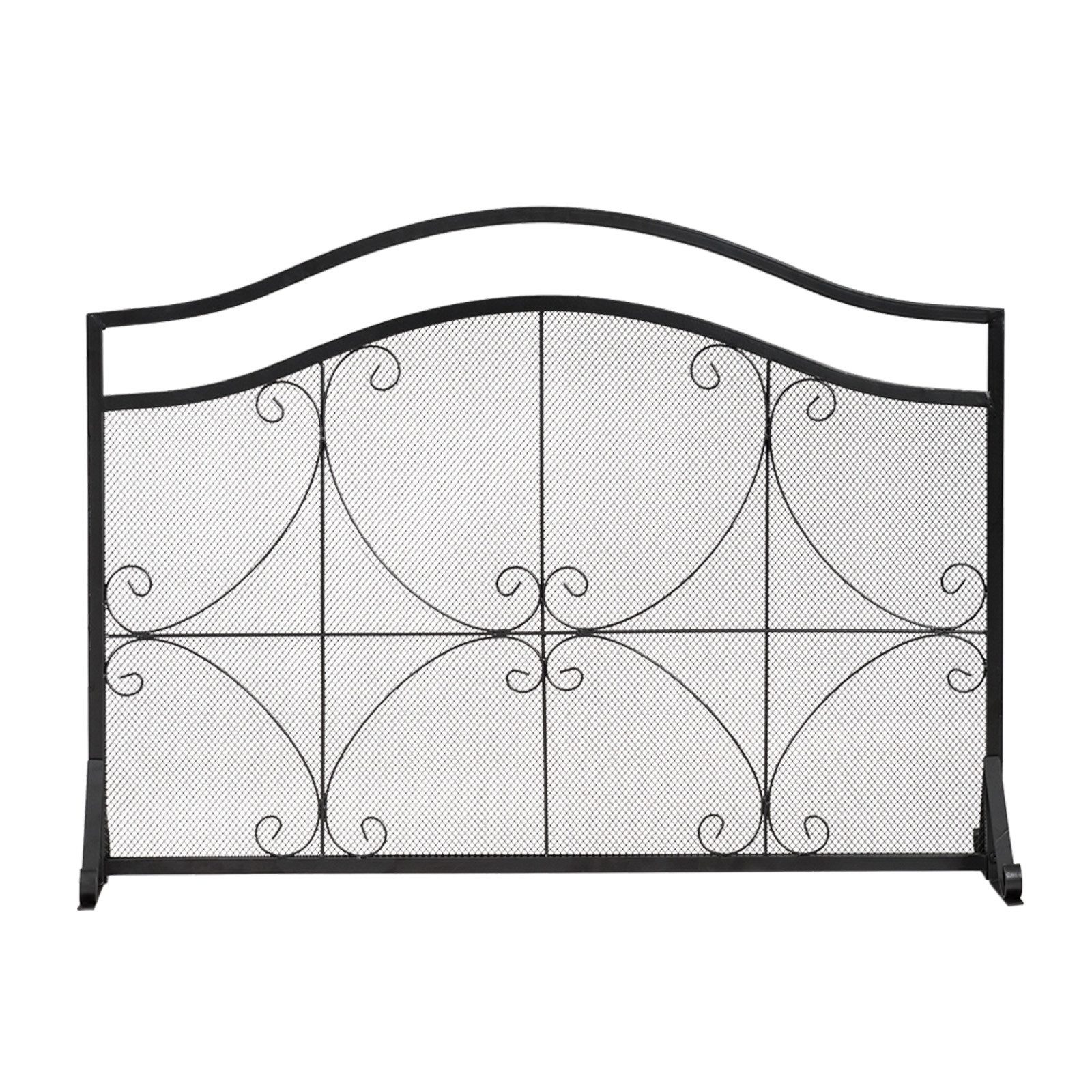 KOMFOTTEU Funkenschutzgitter Eleganter Kaminschutzgitter, 112,5x33,5x82,5cm günstig online kaufen