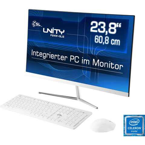 CSL Unity F24-GLS mit Windows 10 Pro All-in-One PC (23,8 Zoll, Intel Celeron N4120, UHD Graphics 600, 8 GB RAM, 128 GB SSD)