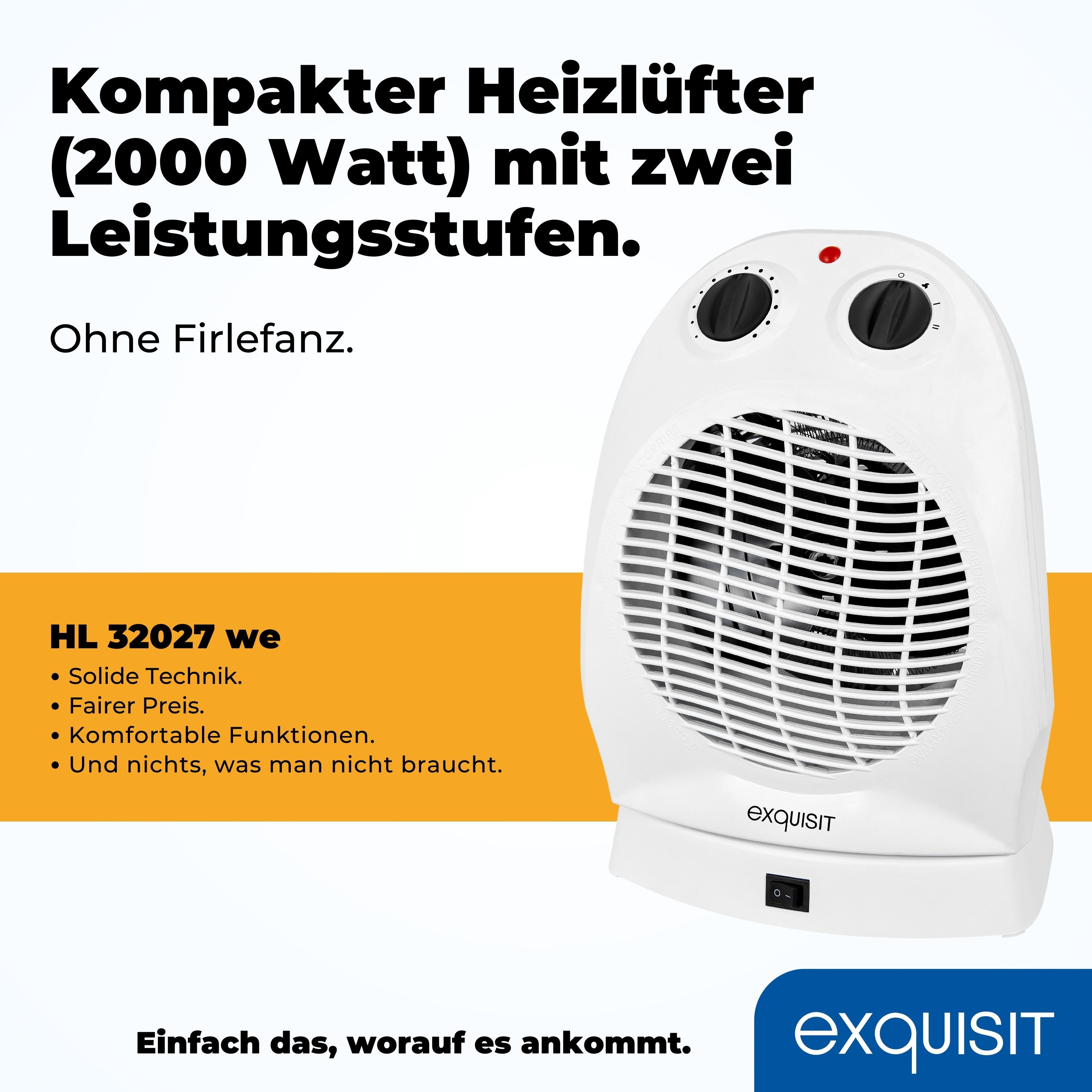 exquisit Heizlüfter HL 32027 we, 2000 günstig online kaufen