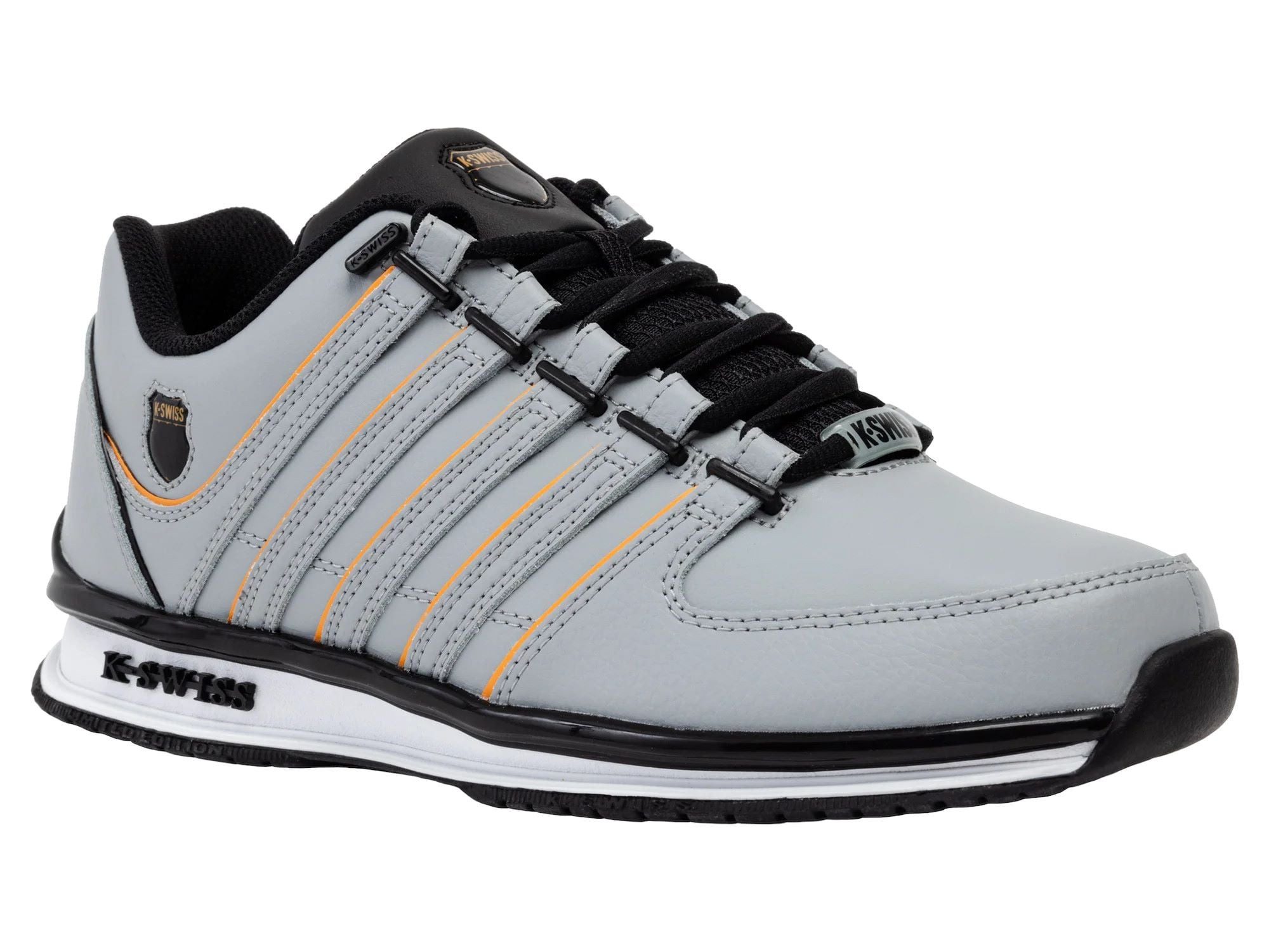 K-Swiss Rinzler Leder 2026 grau/schwarz/orange Herren Sneaker günstig online kaufen
