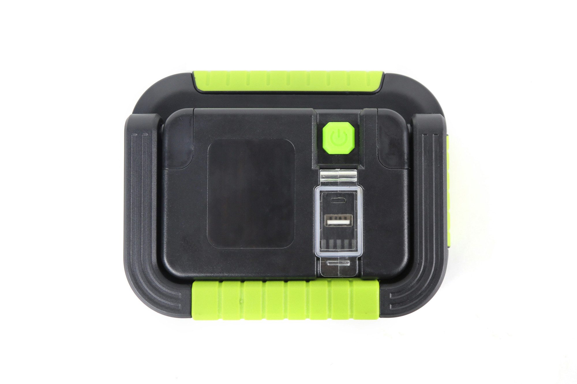 ONDIS24 LED Arbeitsleuchte Akkuleuchte Suchscheinwerfer für Camping Handscheinwerfer, Tischleuchte Powerbank 4400 mAh Akku 500 Lumen grün schwarz