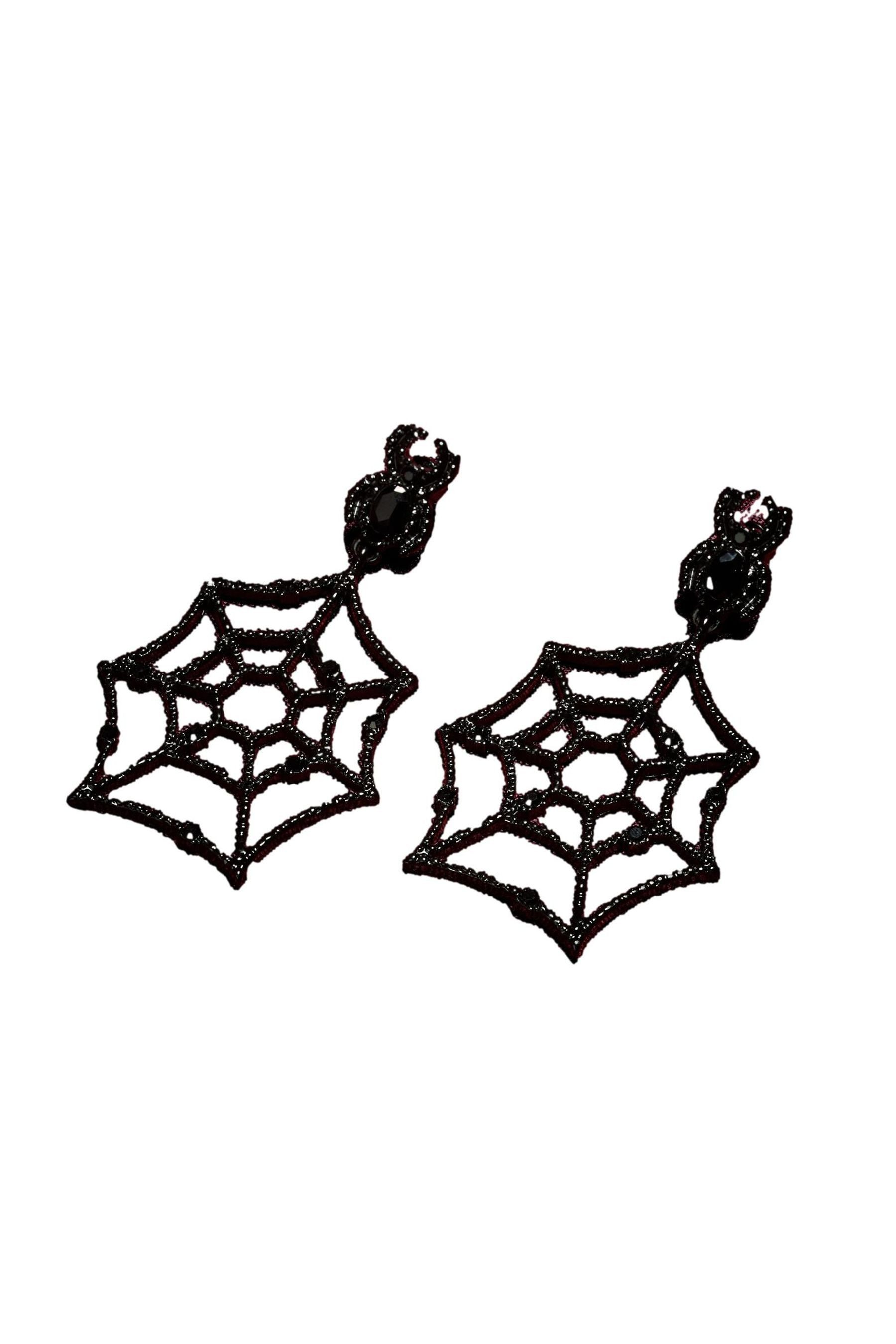 Next Paar Ohrstecker Halloween-Ohrstecker Spinnennetz (1-tlg)