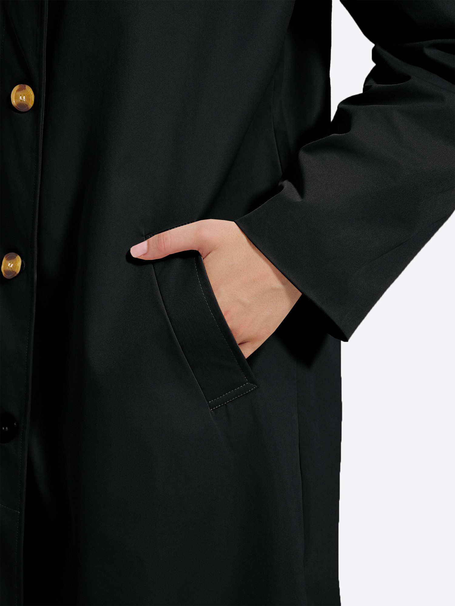 Imily Bela Trenchcoat Damen Übergangsmantel mit Knopfleiste (Packung, 1-tlg., 1per-Pack) mit Kontrastfutter – Bild 5 von 5