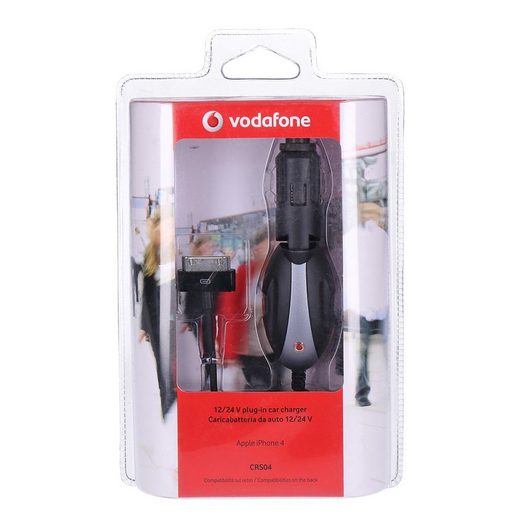Vodafone »Car Charger für iPhone 4/4s in schwarz« KFZ Adapter