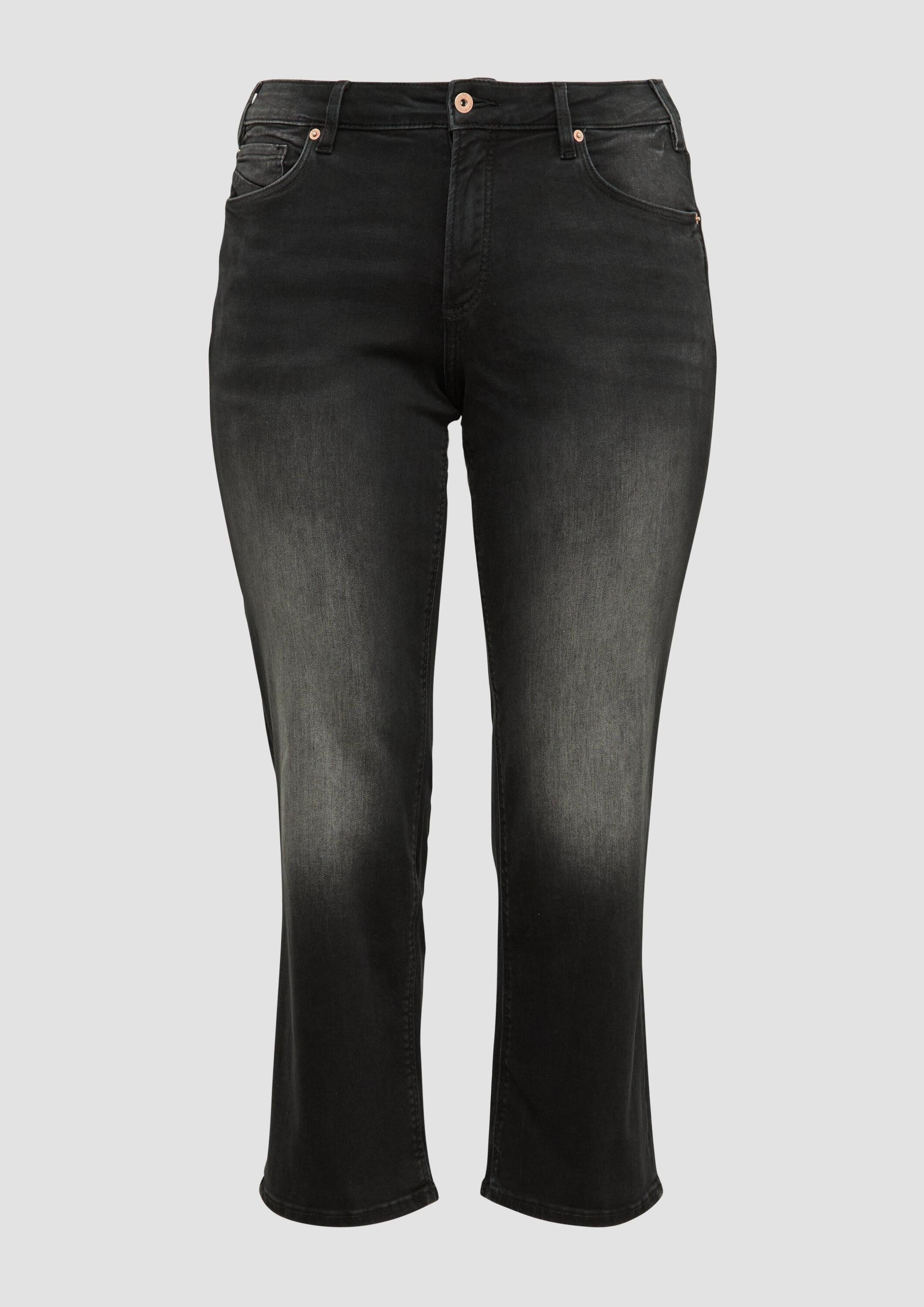 QS Regular-fit-Jeans Jeans-Hose Ankle-Jeans / Slim Fit / Mid Rise / Straight Leg / Super Stretch