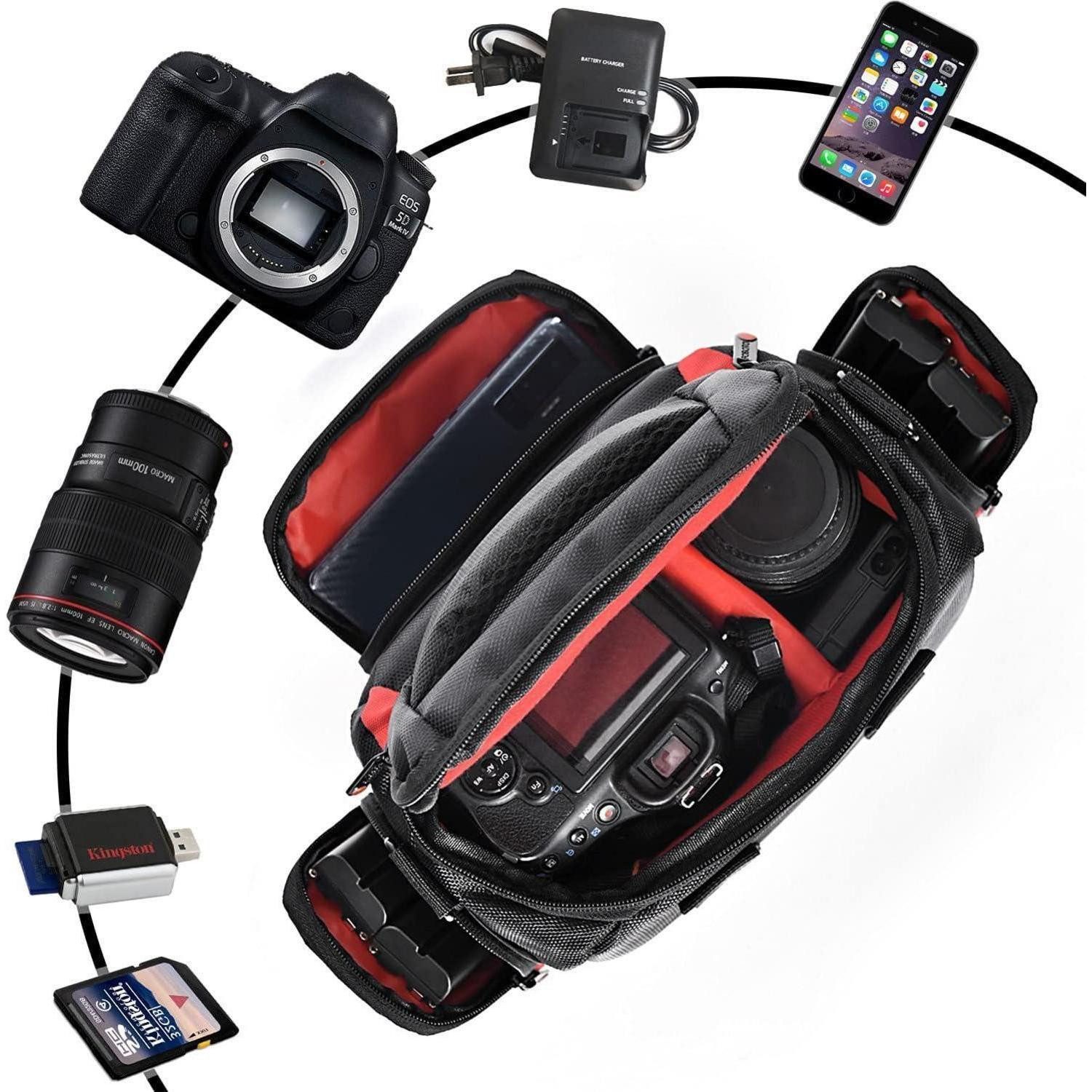 LuxusKollektion Kameratasche DSLR-Kameratasche Fototasche für Spiegelreflexkameras Canon Nikon