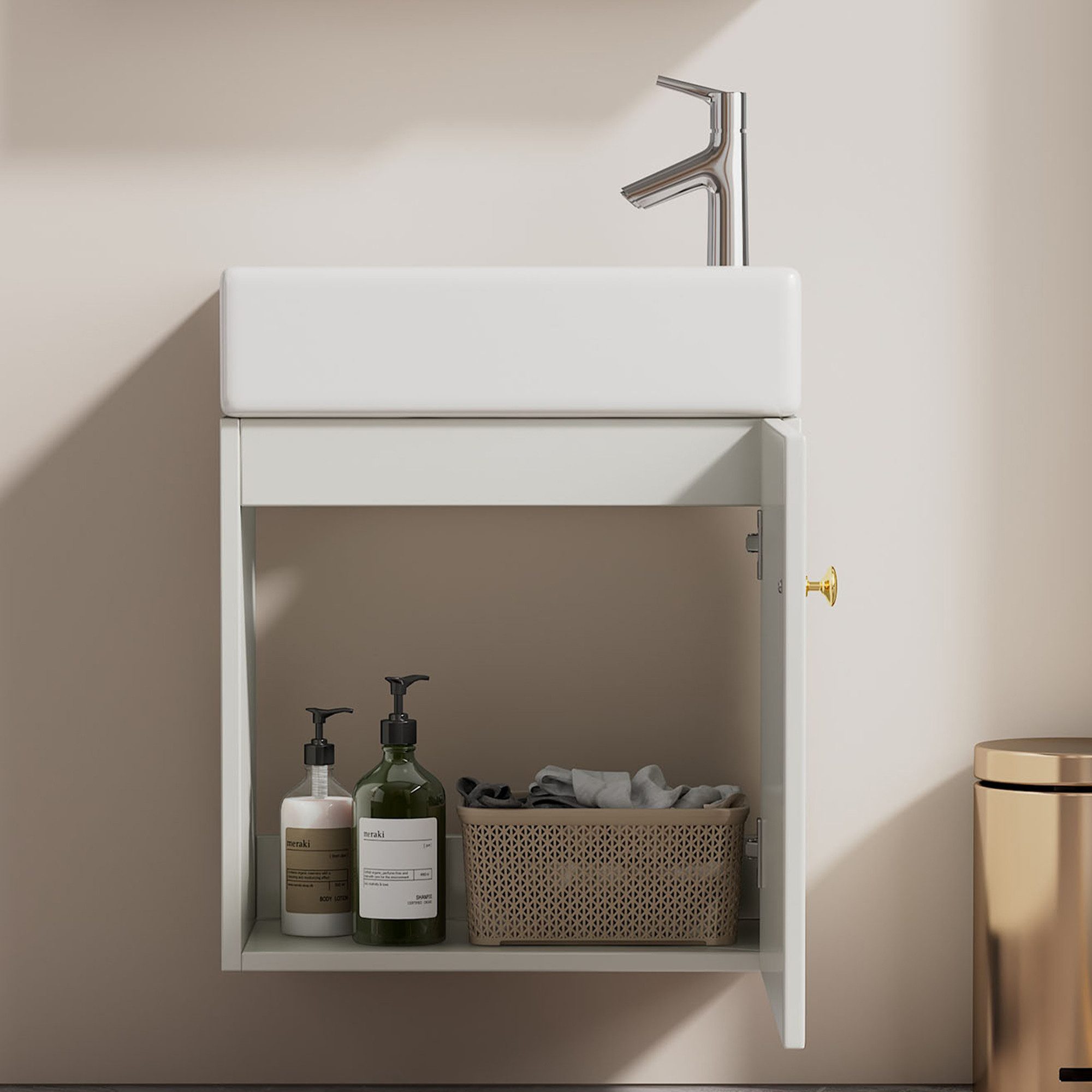 Flieks Waschtisch (1-St., Badschrank mit Keramikbecken günstig online kaufen