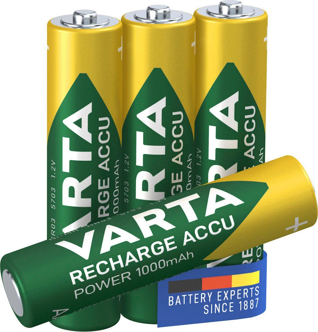 VARTA VARTA RECHARGE ACCU Power vorgeladener AAA Micro NiMH Akku Akku Micro 1000 mAh (1,2 V, 4 St)