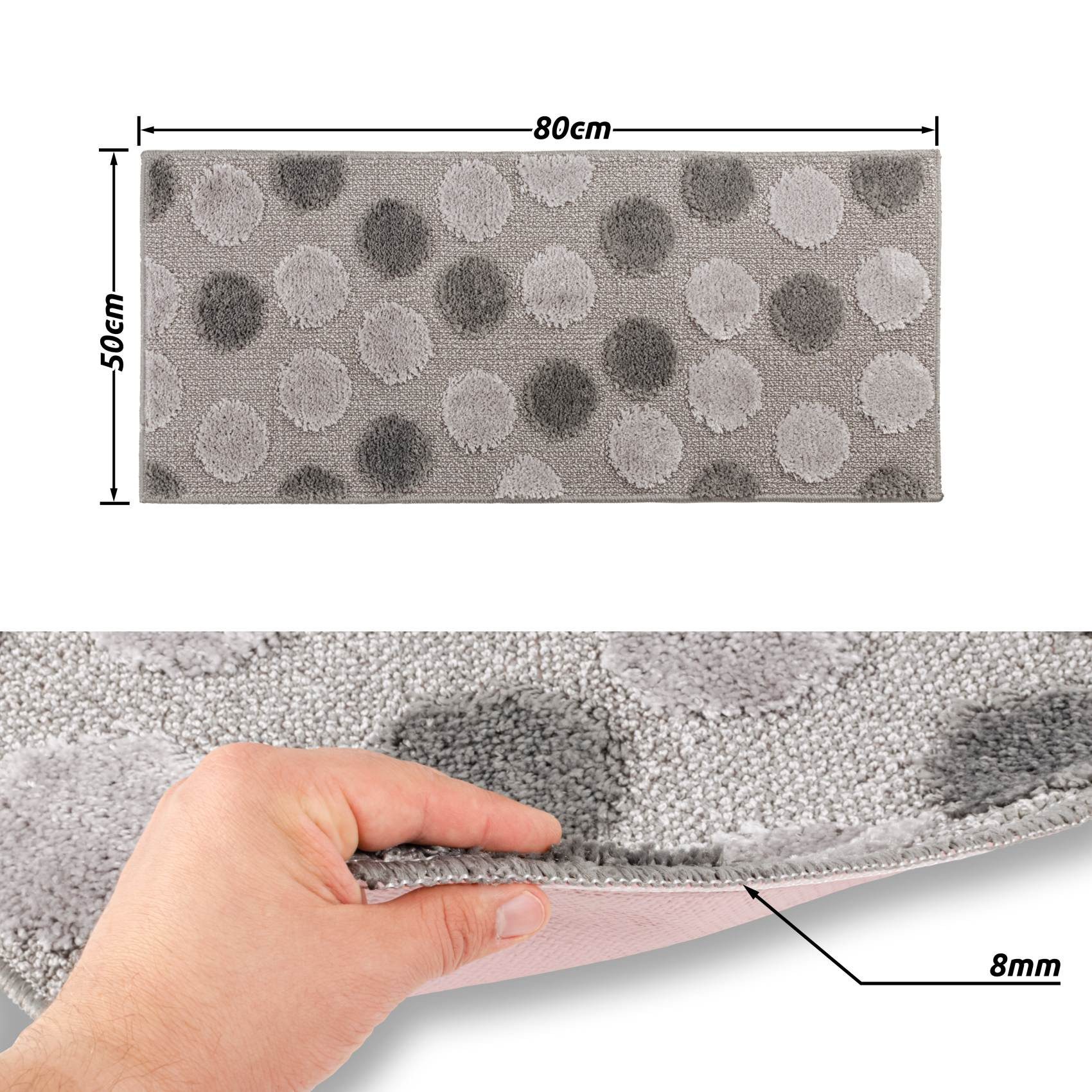 ANRO Badematte Bodenmatte LEA Badteppich, Höhe 8 mm, strapazierfähig, schmu günstig online kaufen