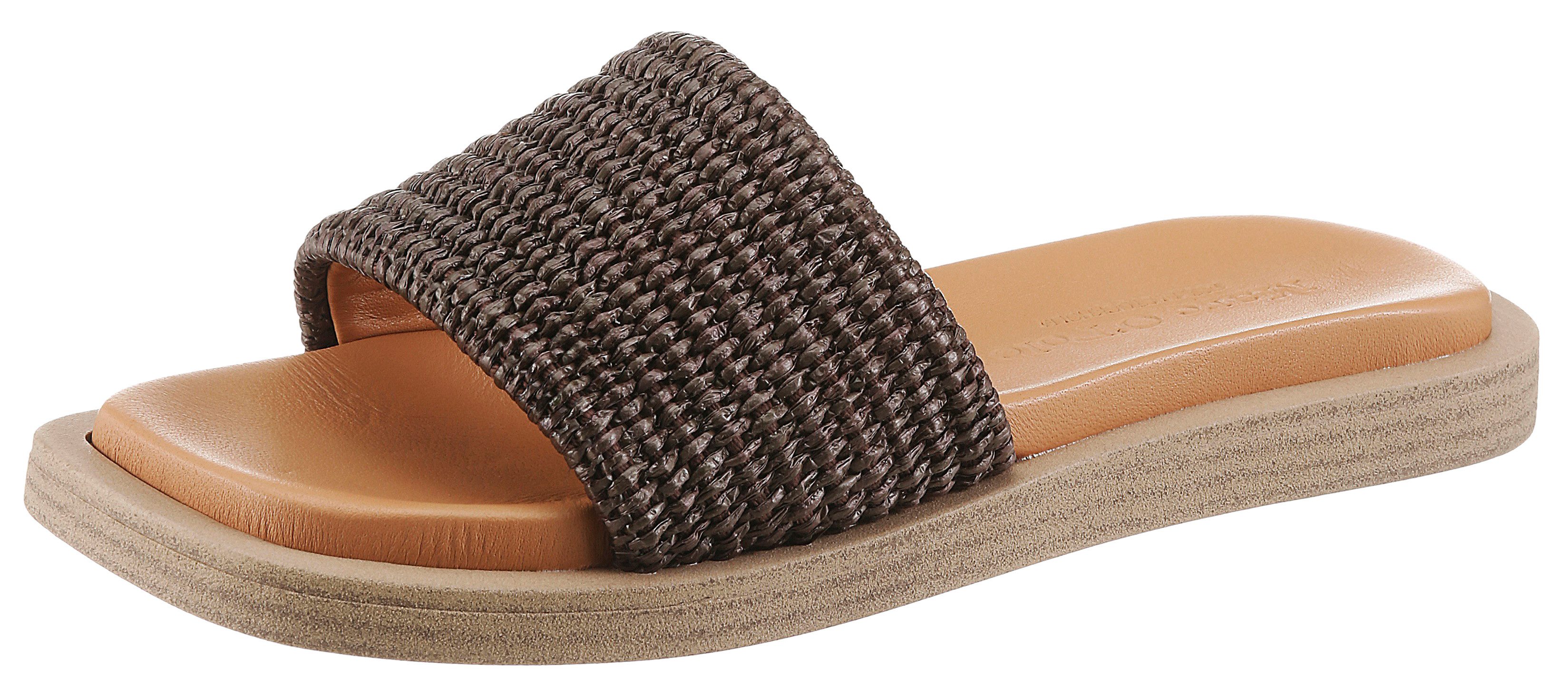 Marc O'Polo Agda Pantolette Sommerschuh, Strandschuh, Urlaubsschuh, in Karreeform