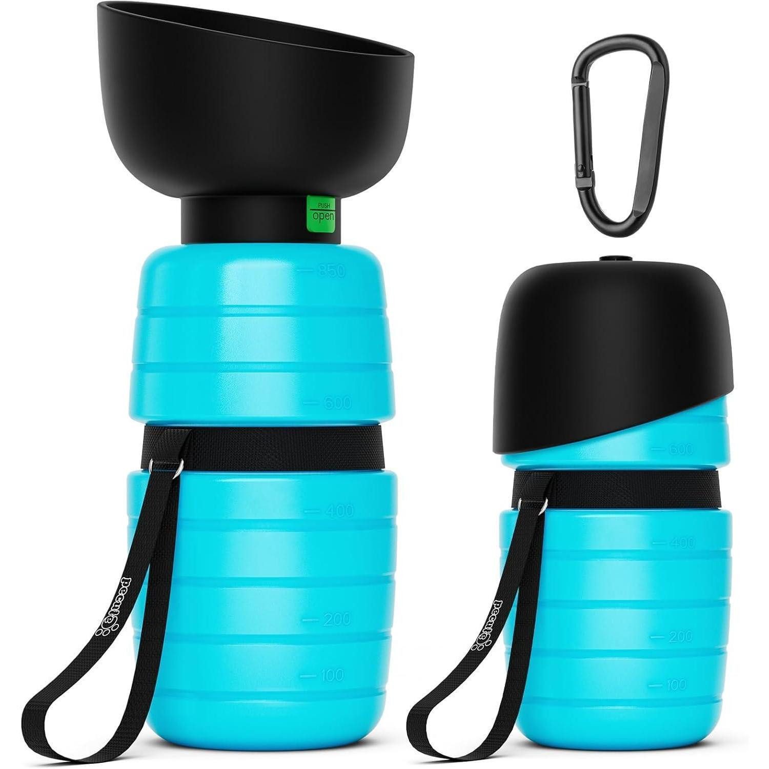 LuxusKollektion Trinkflasche Trinkflasche Hunde Unterwegs Silikon Wasserflasche Hund XL 850 ml Blau