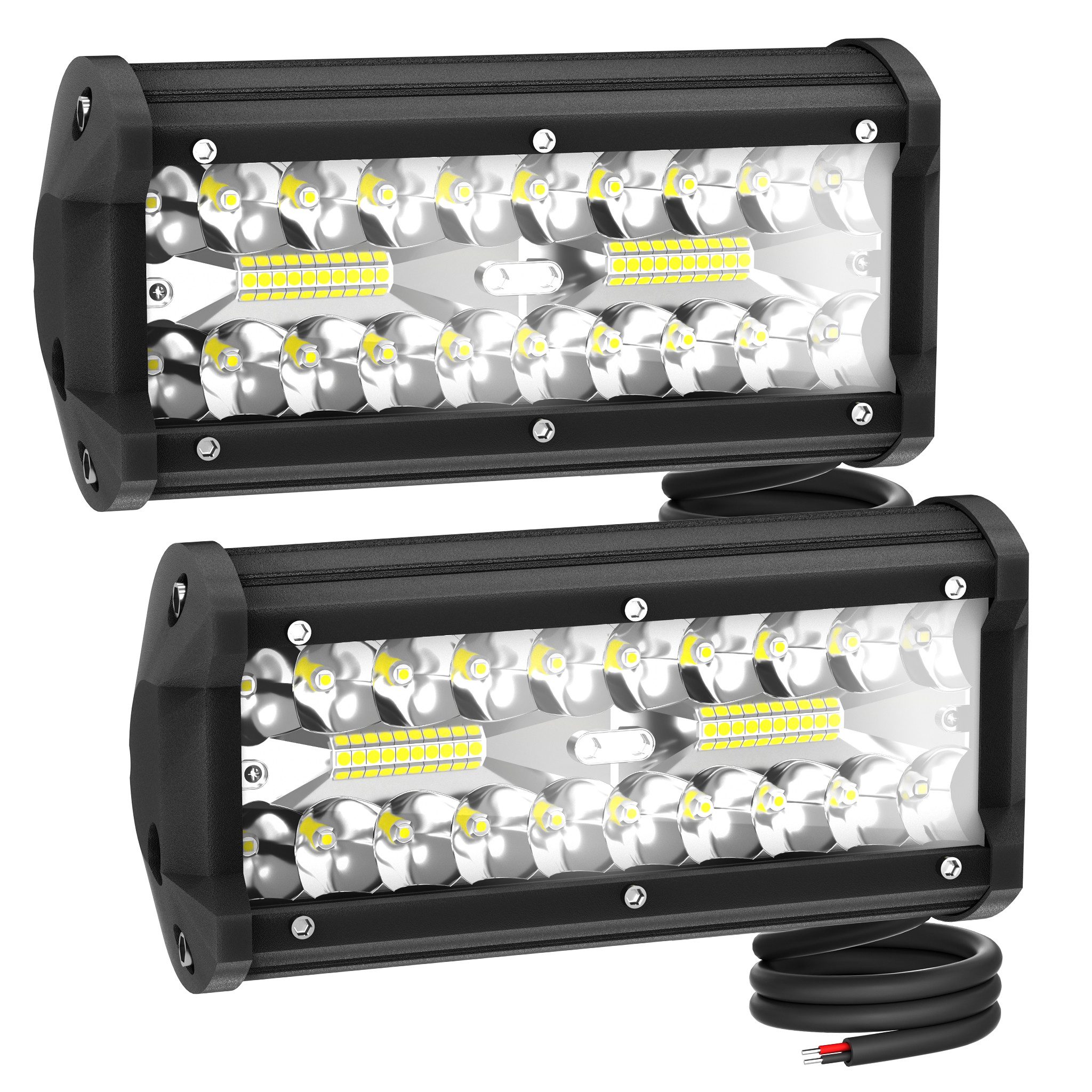 FIVMEN LED Scheinwerfer LED Arbeitsscheinwerfer 6 Zoll 120W Cree LED, LED fest integriert