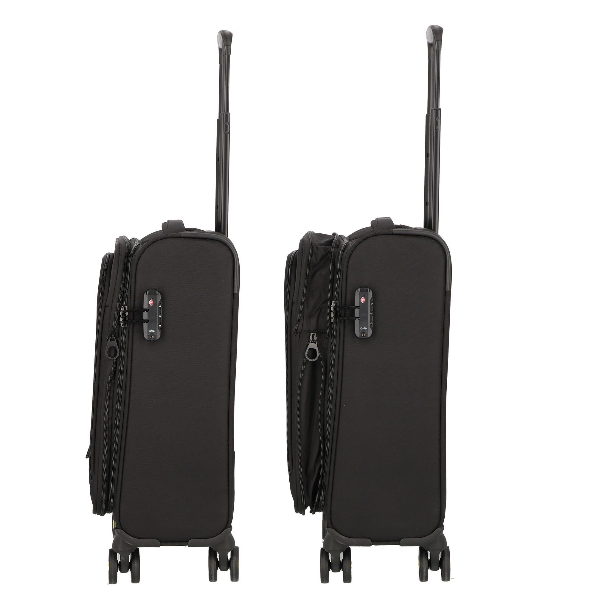 D&N Handgepäck-Trolley Travel Line, 4 Rollen, Nylon