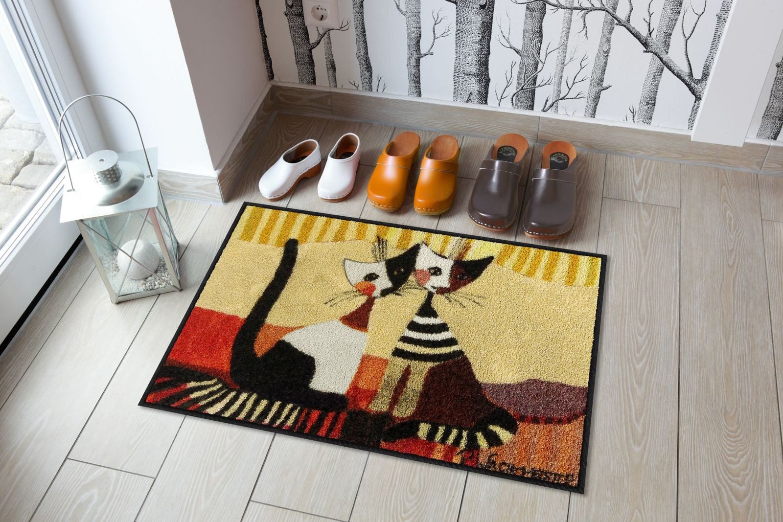 Salonloewe Fußmatte Salonloewe TWO BROTHERS Fußmatte Wachtmeister Lifestyle 50 x 75 cm, Rechteckig, Höhe: 7 mm, In- und Outdoor, waschbar bei 40° Grad und trocknergeeignet