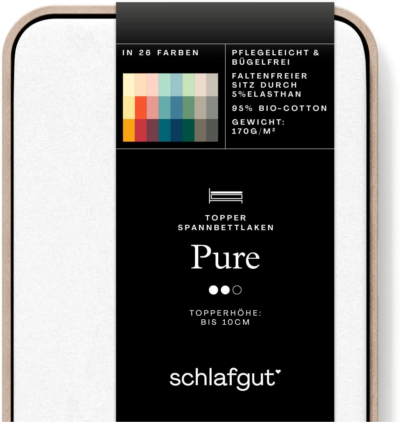 Schlafgut Spannbettlaken PURE TOPPER in Gr. günstig online kaufen