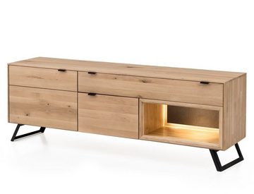 expendio Wohnzimmer-Set Porto 31, (Spar-Set, 4-St), Eiche bianco aus Massivholz