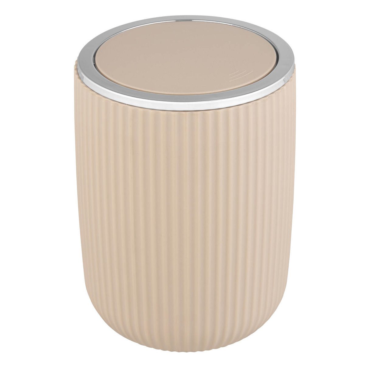 WENKO Kosmetikeimer Abfalleimer für Badezimmer AGROPOLI, 20 cm, grau, WENKO