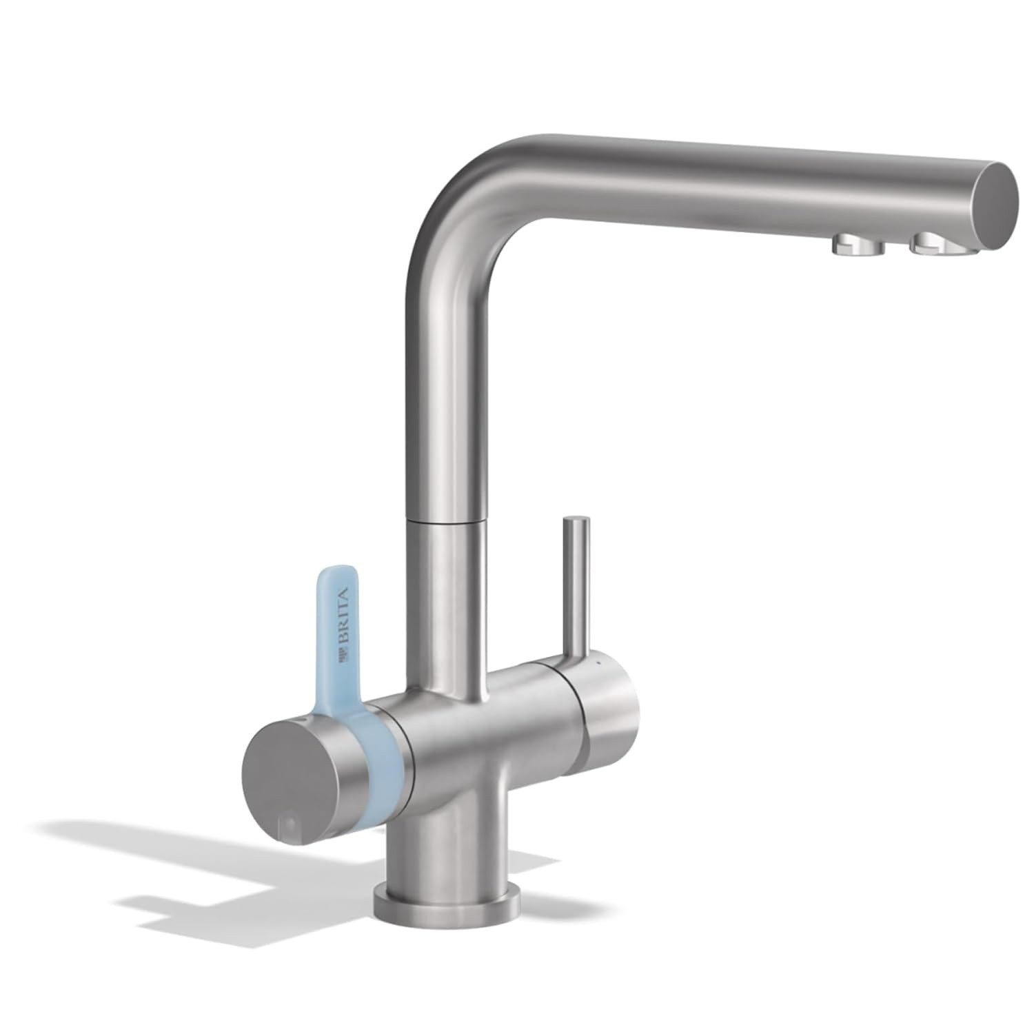 BRITA Küchenarmatur 3-Wege-Küchenarmatur Edelstahl, eckig, inkl. 1 x BRITA P 1000 Wasserfilter