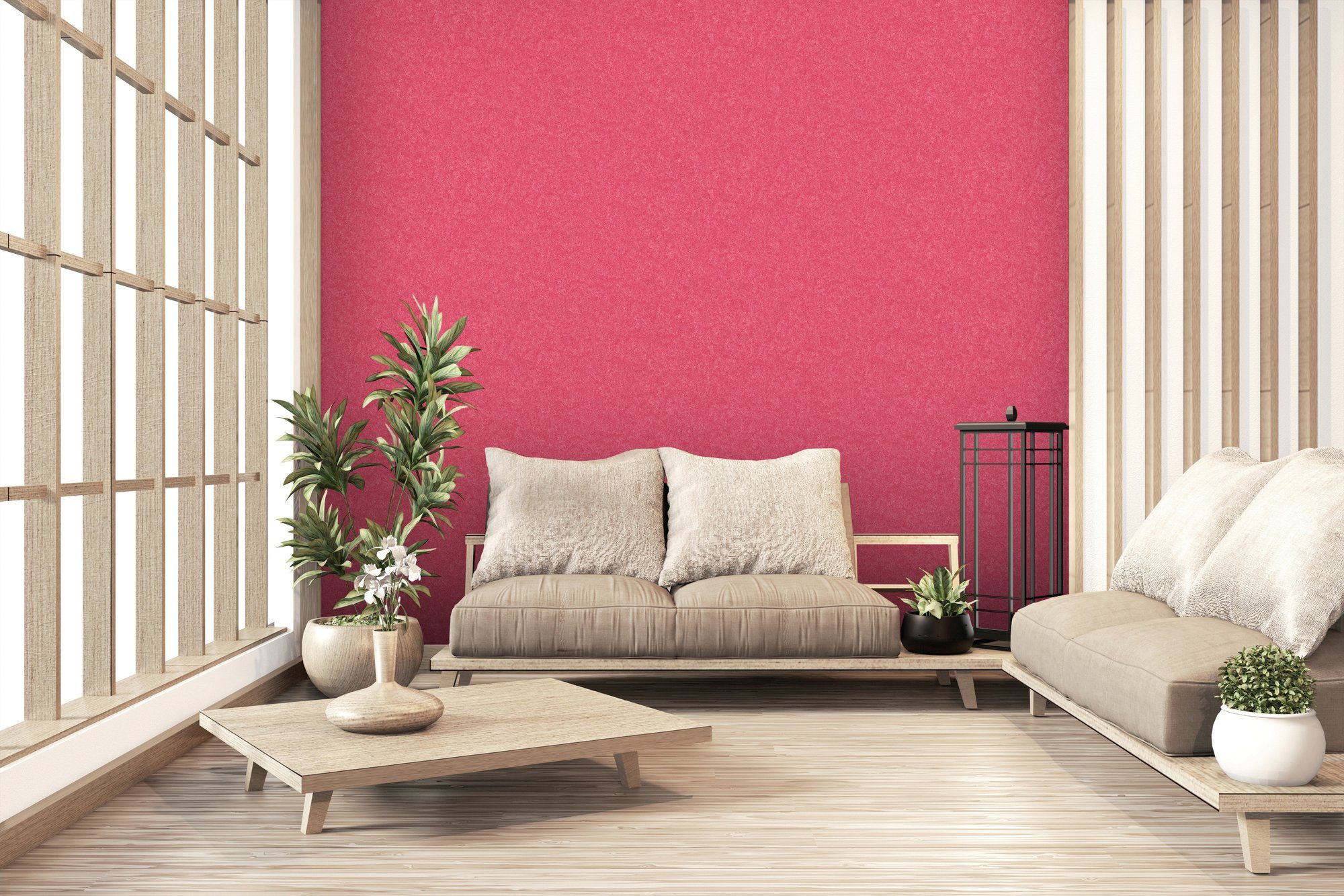 Bricoflor Uni Tapete in Fuchsia Pinke Vliestapete Einfarbig für Kinderzimme günstig online kaufen