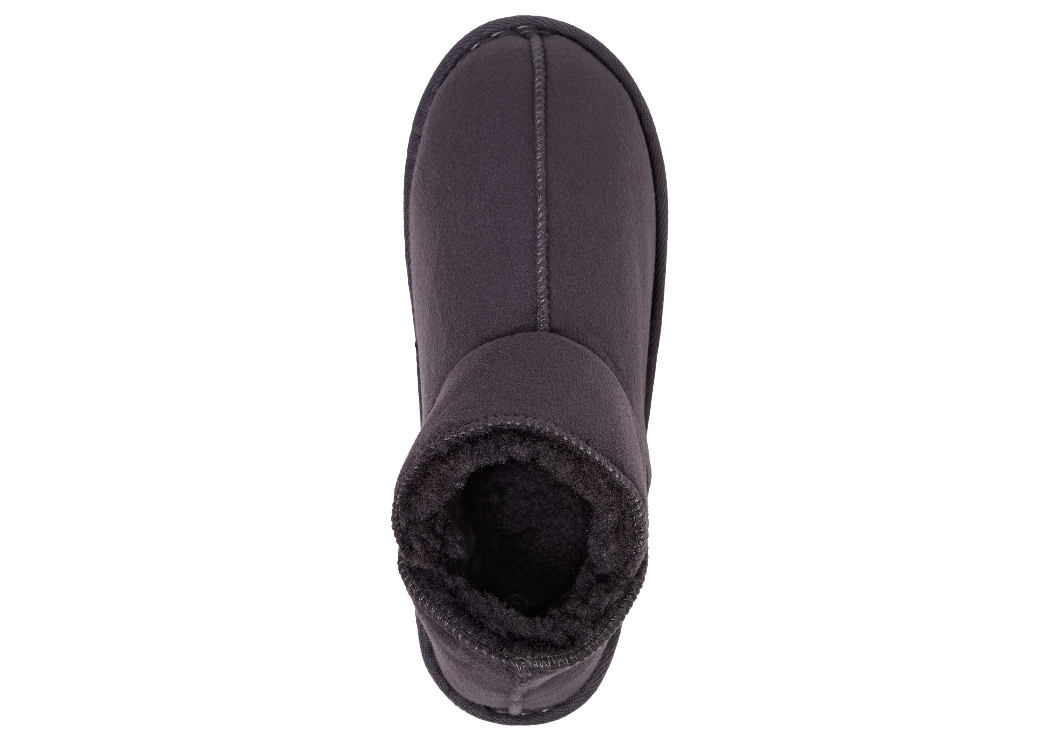 XQ Footwear LADIES HOME BOOTS SUEDE Hausschuh mit Logoprägung und kuscheligen, wärmenden Innenfutter