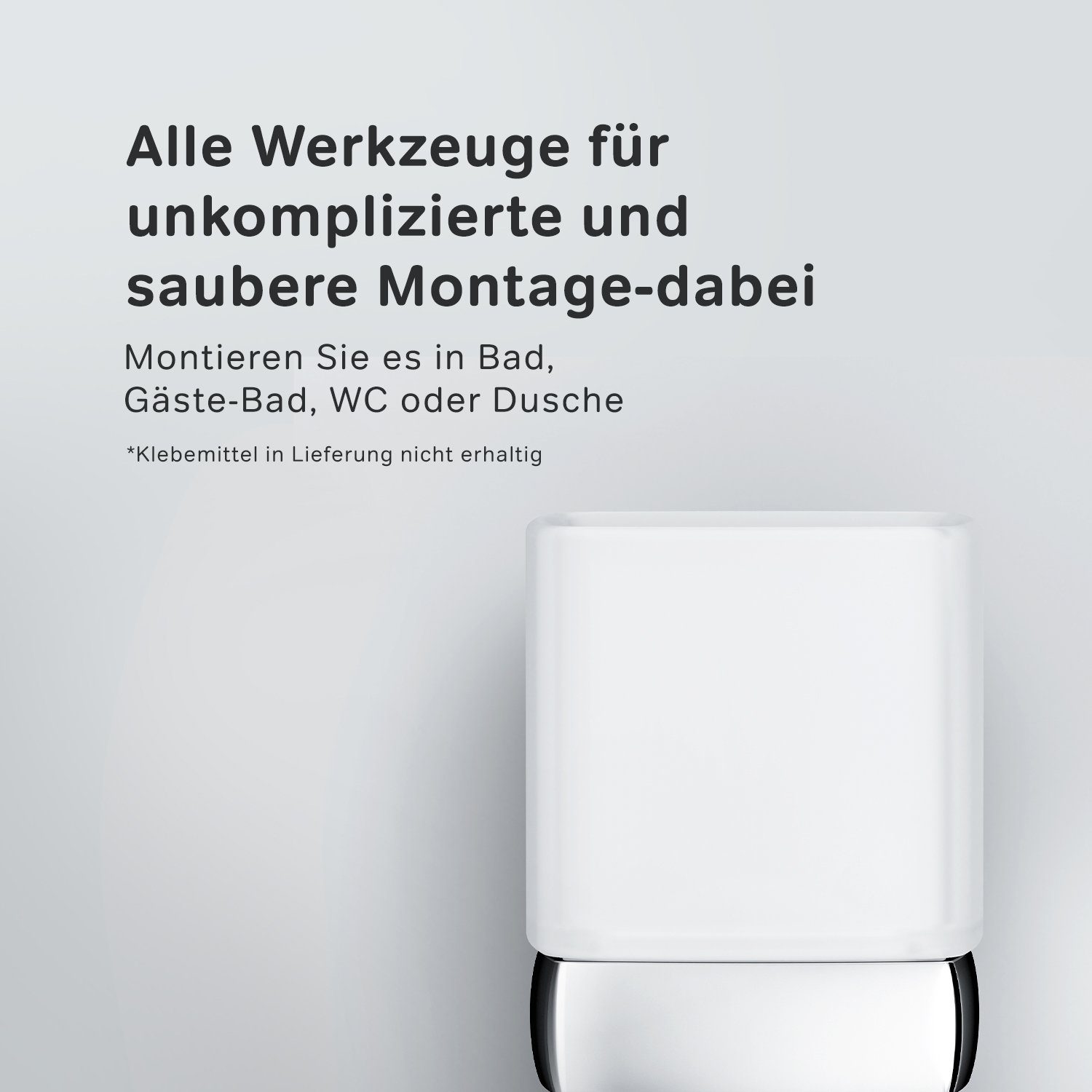 Chrom AM.PM Wandhalterung, von Glasbecher (Gem), Zahnputzbecher Gem Hochwertigem wird Kratzern,Fingerabdrücken das Edelstahl mit Auftreten