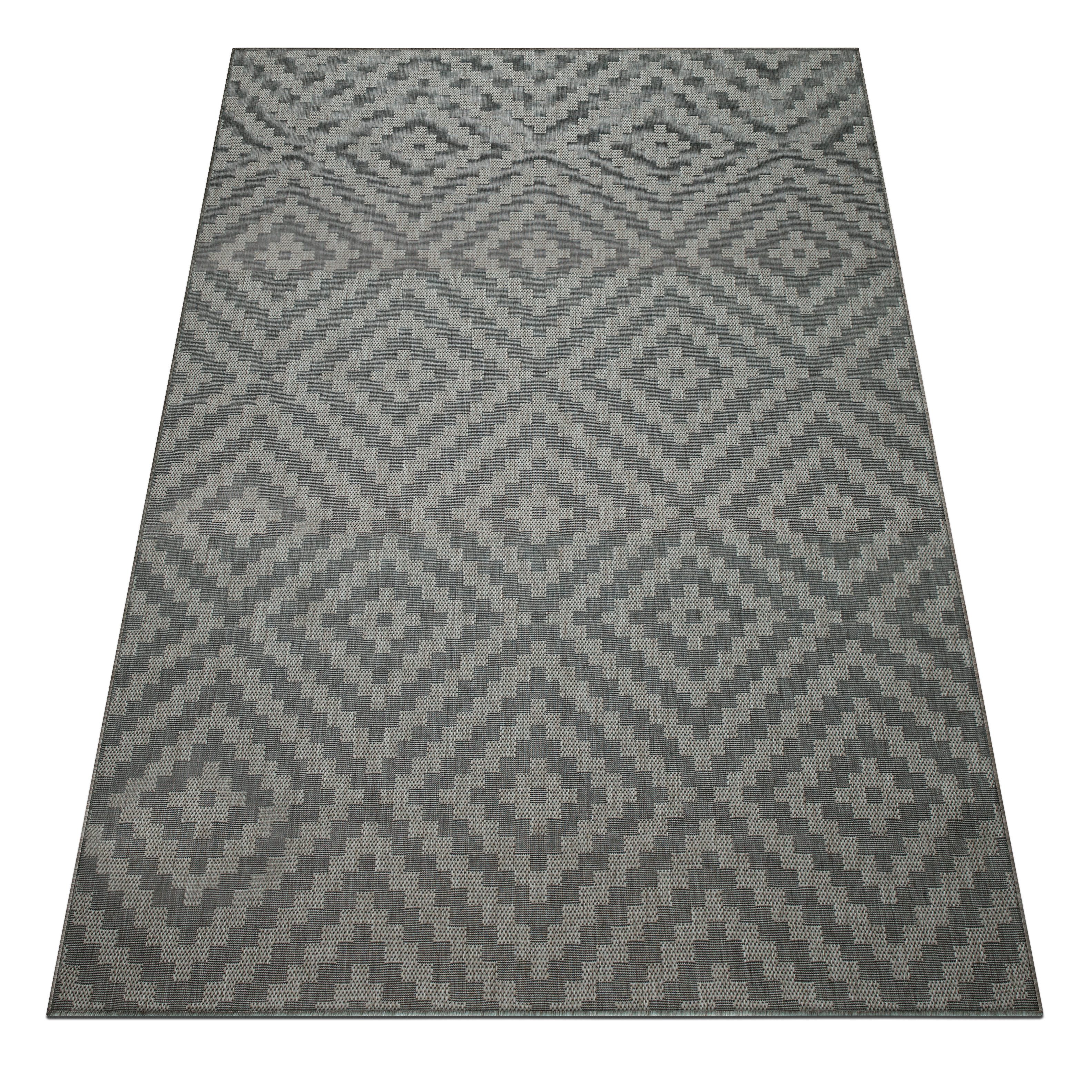 OTTO home Teppich Cordoba auch als Läufer erhältlich, rechteckig, Höhe: 3 mm, In- und Outdoor geeignet, Sisal-Optik, Wetterfest & UV-beständig, Boho