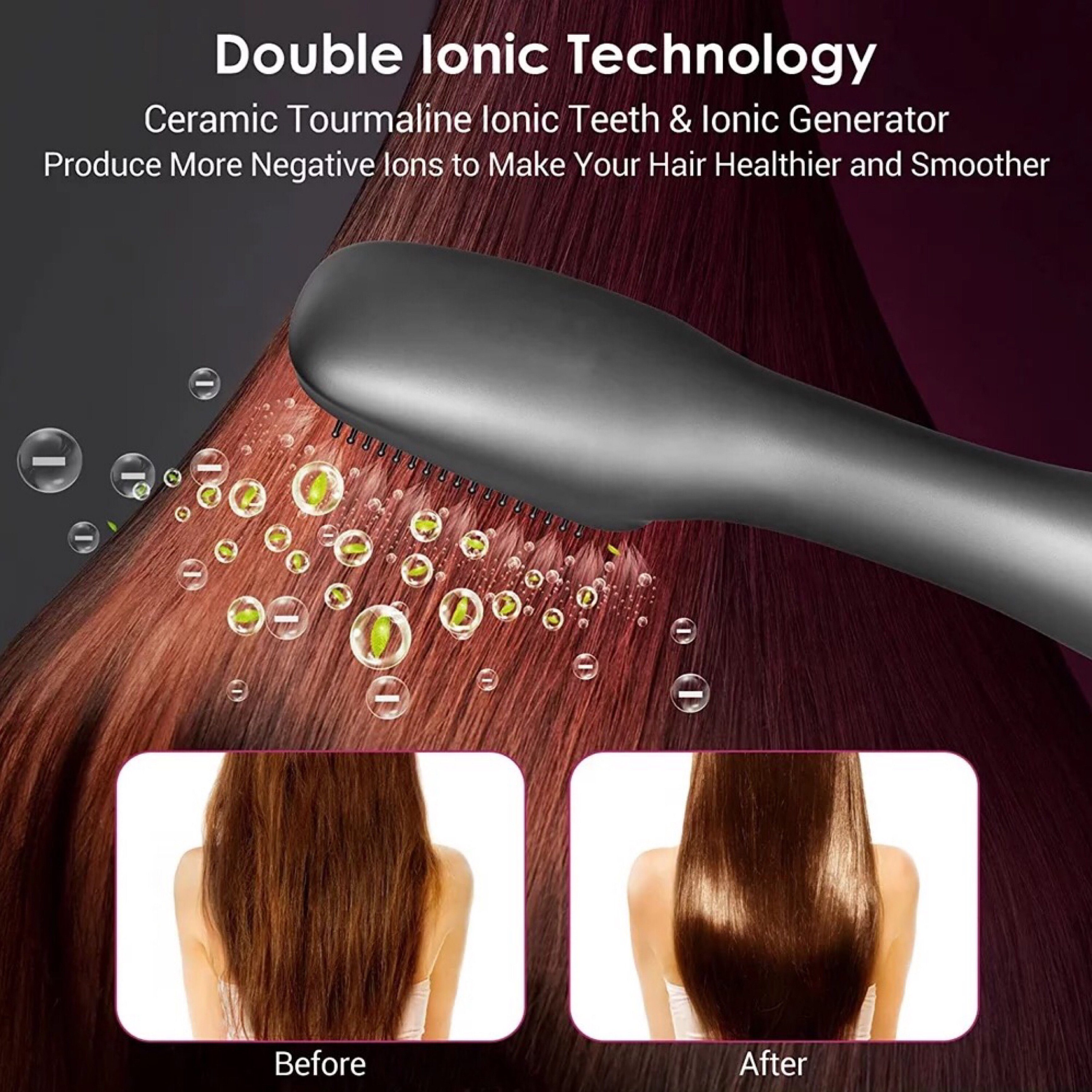 Lalano`S Cosmetics Dryer 1200,00 Volumizer Hairstylist Warmluftbürste, Haarglättbürste One W, 1 in 3 Step Hair Haartrockner