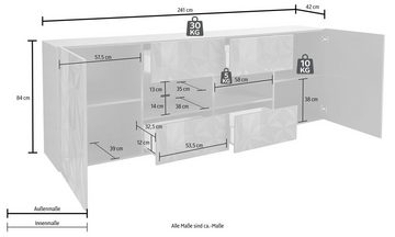 INOSIGN Sideboard Prisma, Breite 241 cm