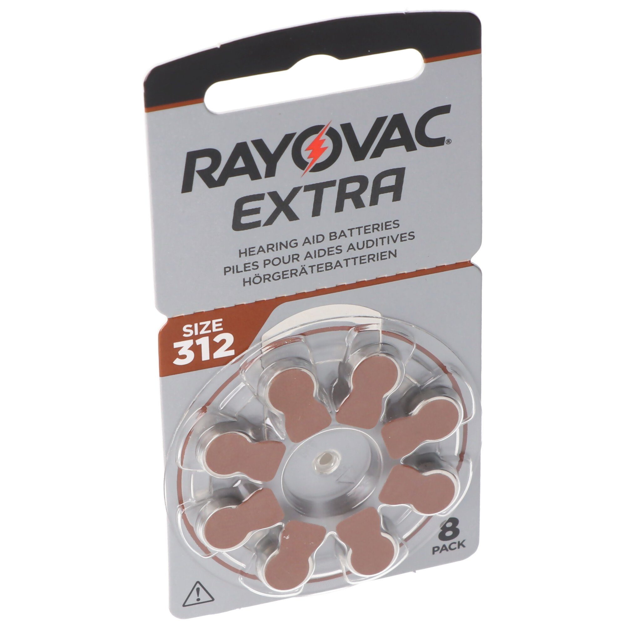RAYOVAC Rayovac HA312 PR41 Hörgeräte Batterien Extra Advanced 8er Sparpack Batterie, (1,4 V)