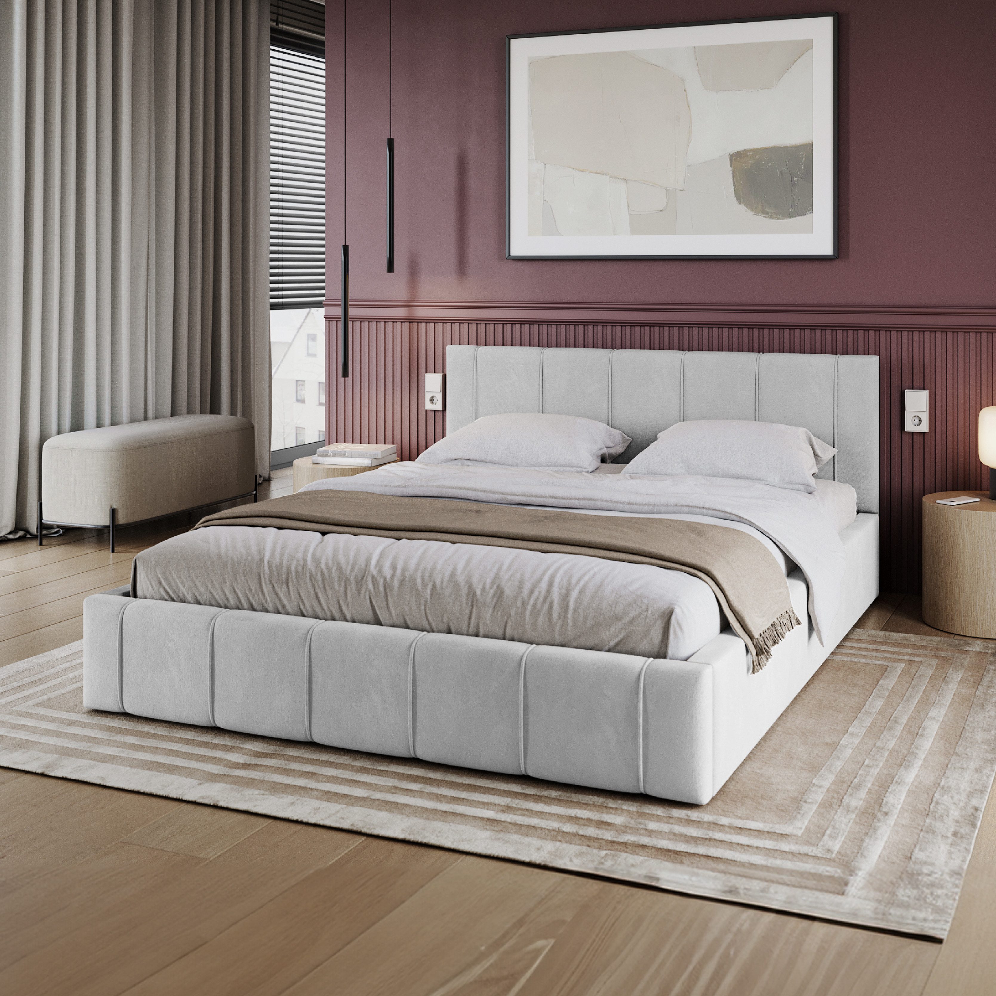 FDM Polsterbett FLORIDA Bettgestell 90x200, 120x200, 140x200, 160x200, 180x günstig online kaufen