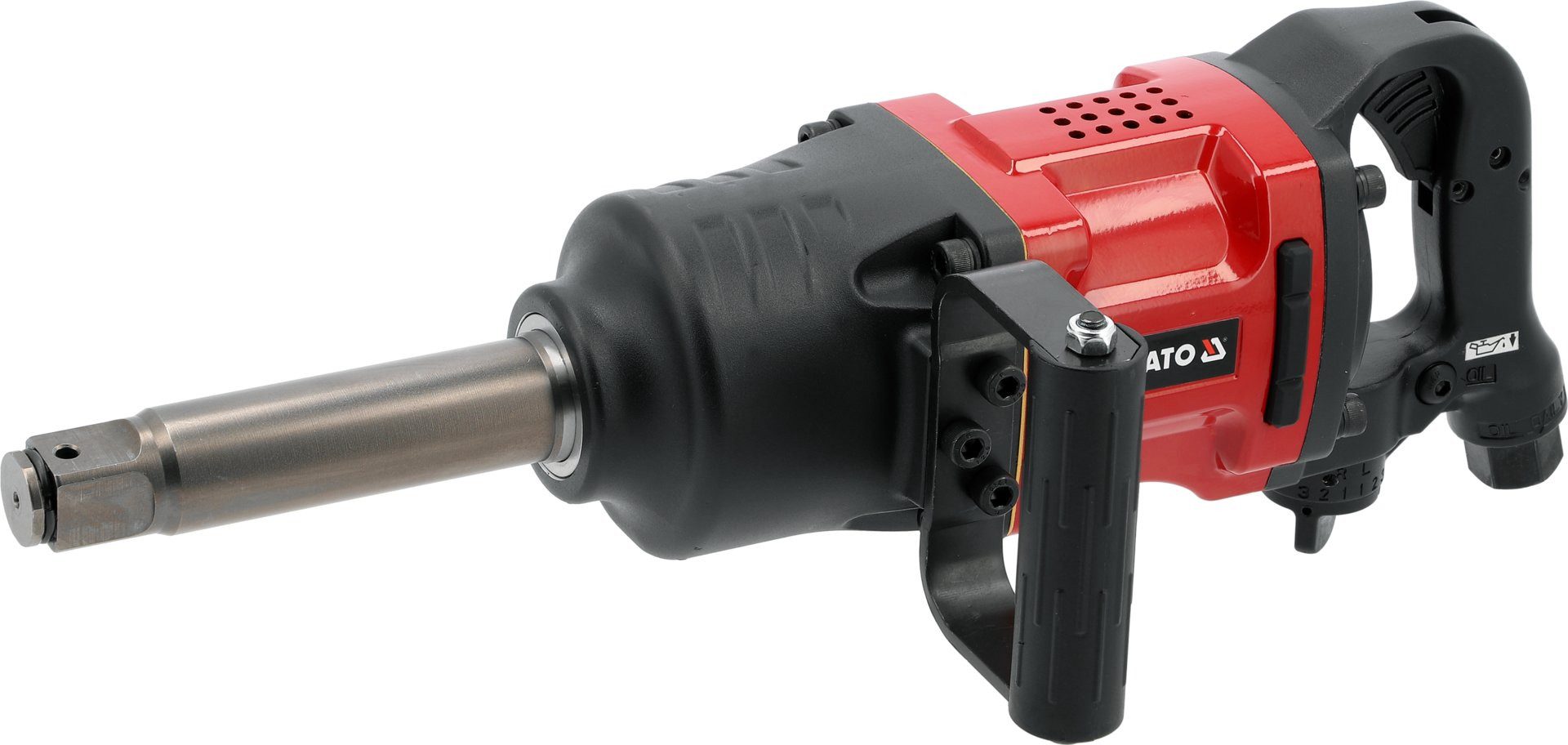 Yato Druckluft-Schlagschrauber Pneumatischer Schlagschrauber 1 Zoll, 4000 Nm, verlängerte Spindel, (komplett)