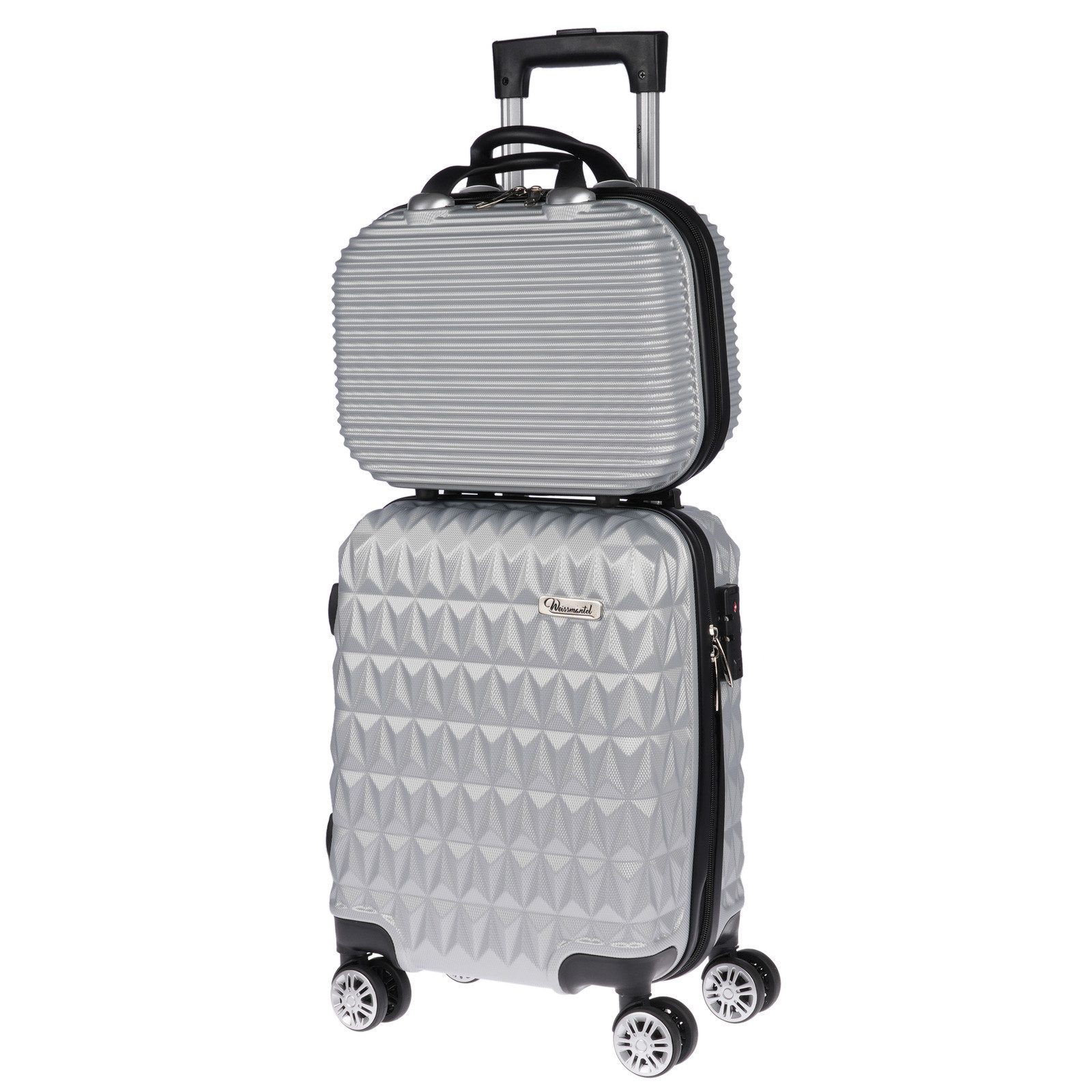 Weissmantel Kofferset 5er Koffer Set Hartschalenkoffer Kofferset XL Bordgepäck Handgepäck, (Suitcase 5 teilig Rollkoffer, Hartschalenkoffer Set, Reisekoffer, Kofferset, Koffer Set, Tolley Set)