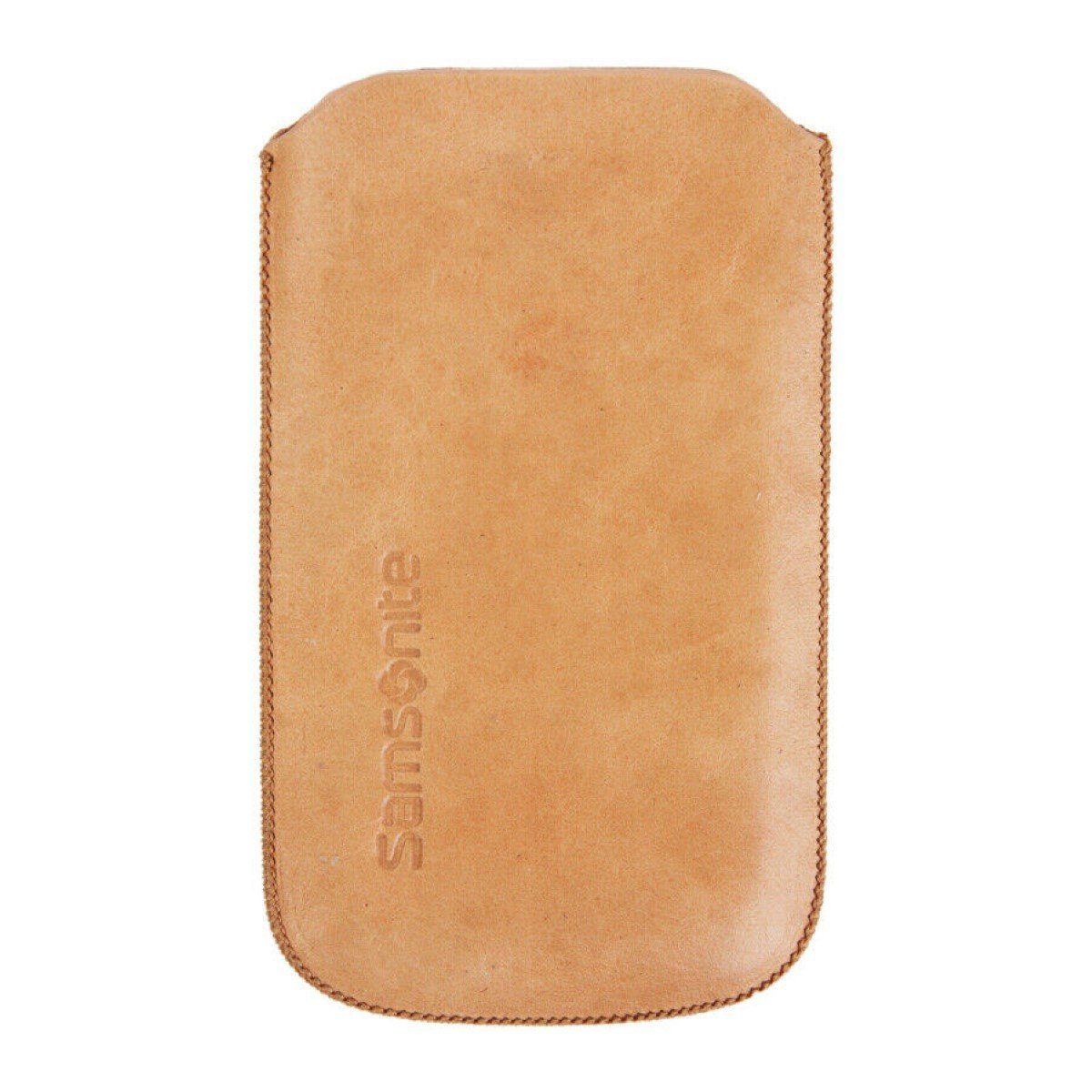 Samsonite Handyhülle Leder Universal Pouch Tasche Toledo Beige M, hochwertige Schutz-Hülle Etui für klassisches Handy MP3-Player