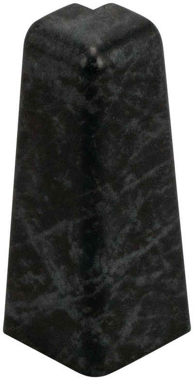 EGGER Sockelleisten-Aussenecke »Stein schwarz«, zur einfachen Montage von 60mm Laminat Fußleisten