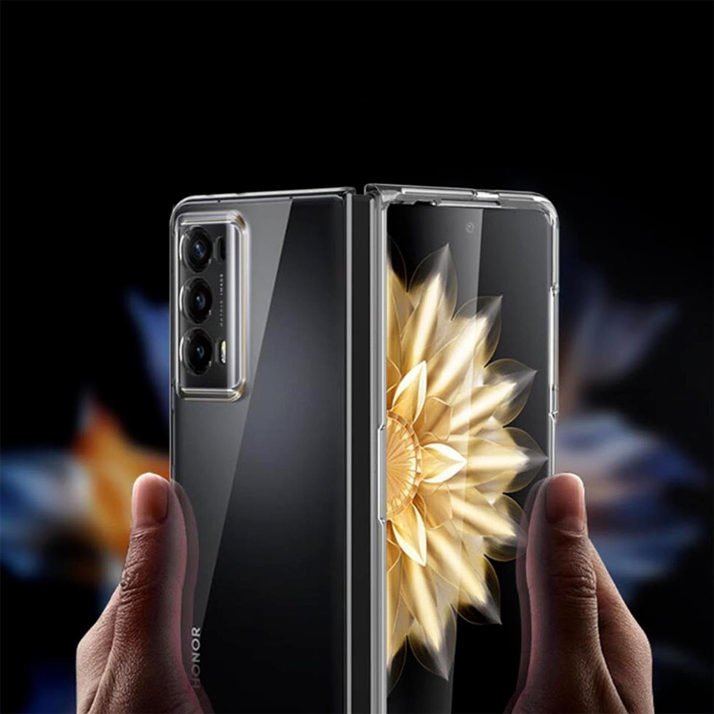 CoolGadget Handyhülle Transparent Ultra Slim Case für Honor Magic V2 7,92 Zoll, Silikon Hülle Dünne Schutzhülle für Magic V2 Hülle