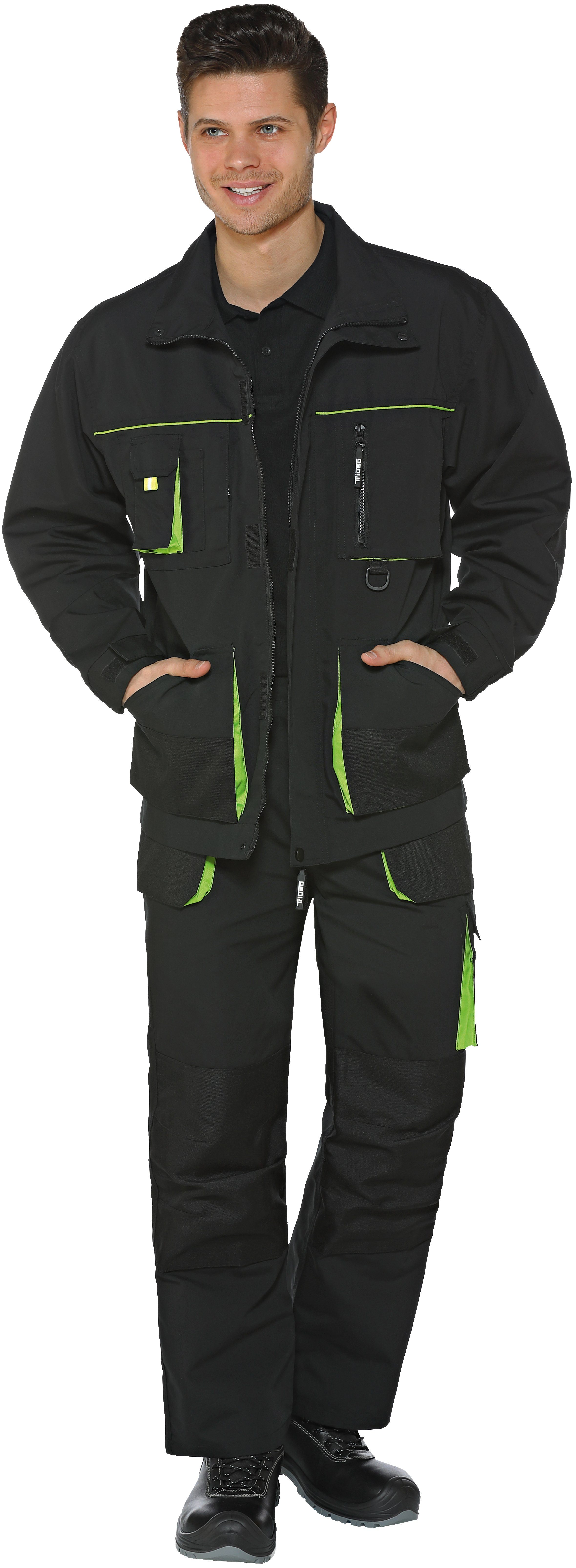 Jacke schwarz/grün Arbeitsjacke Arbeitsjacke XXL Leibwächter Größe