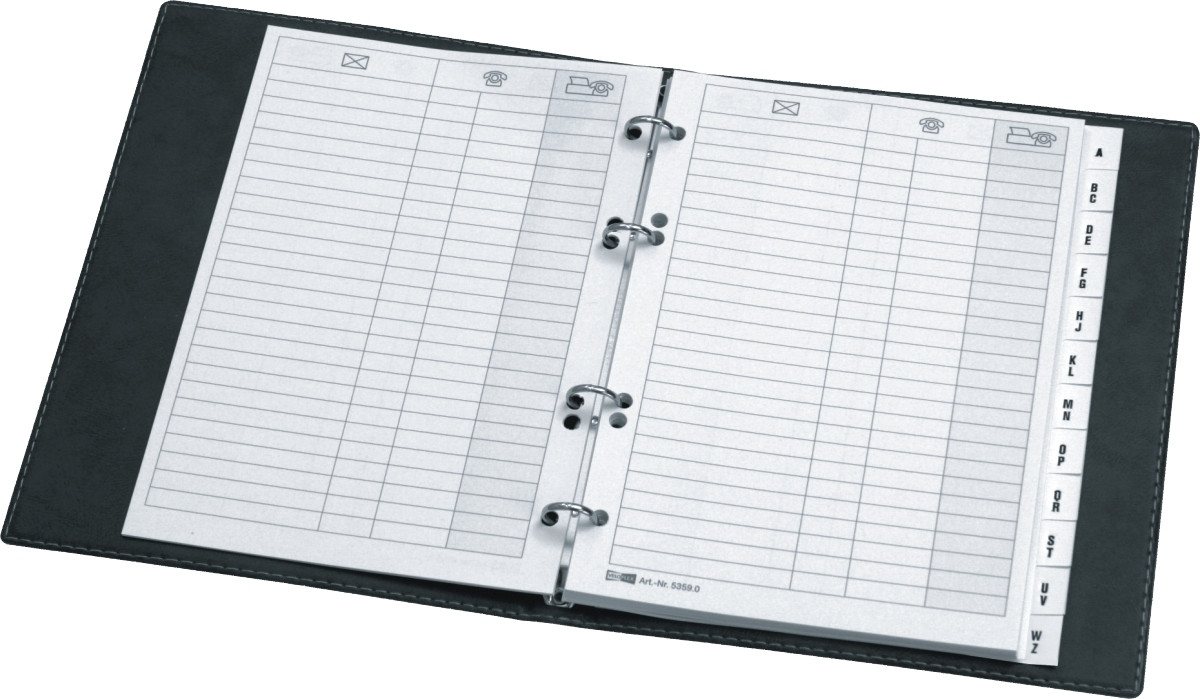 Thumbnail - VELOFLEX Tagebuch Telefonringbuch Exquisit 225x183x285mm schwarz.