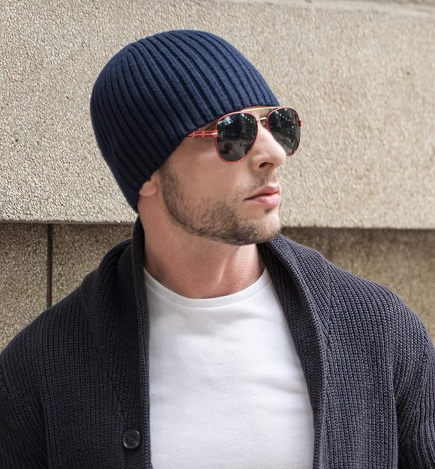 Coonoor Strickmütze Winter Strickmützen Mode Warm Slouch Beanie Mütze günstig online kaufen