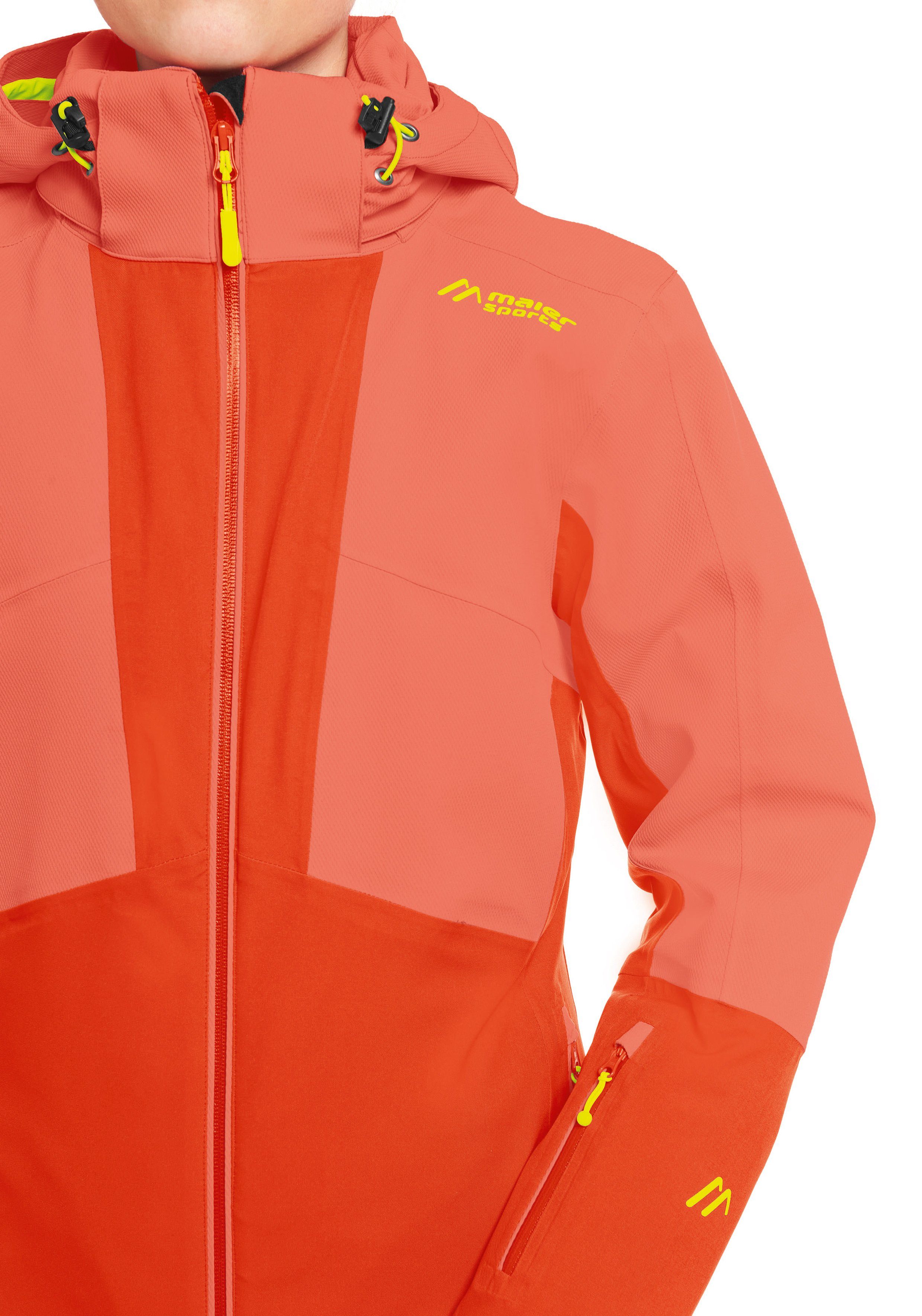 Modern Freeride Skijacke W Fast Impulse und orangerot Sports für Piste perfekt – Maier designte Skijacke