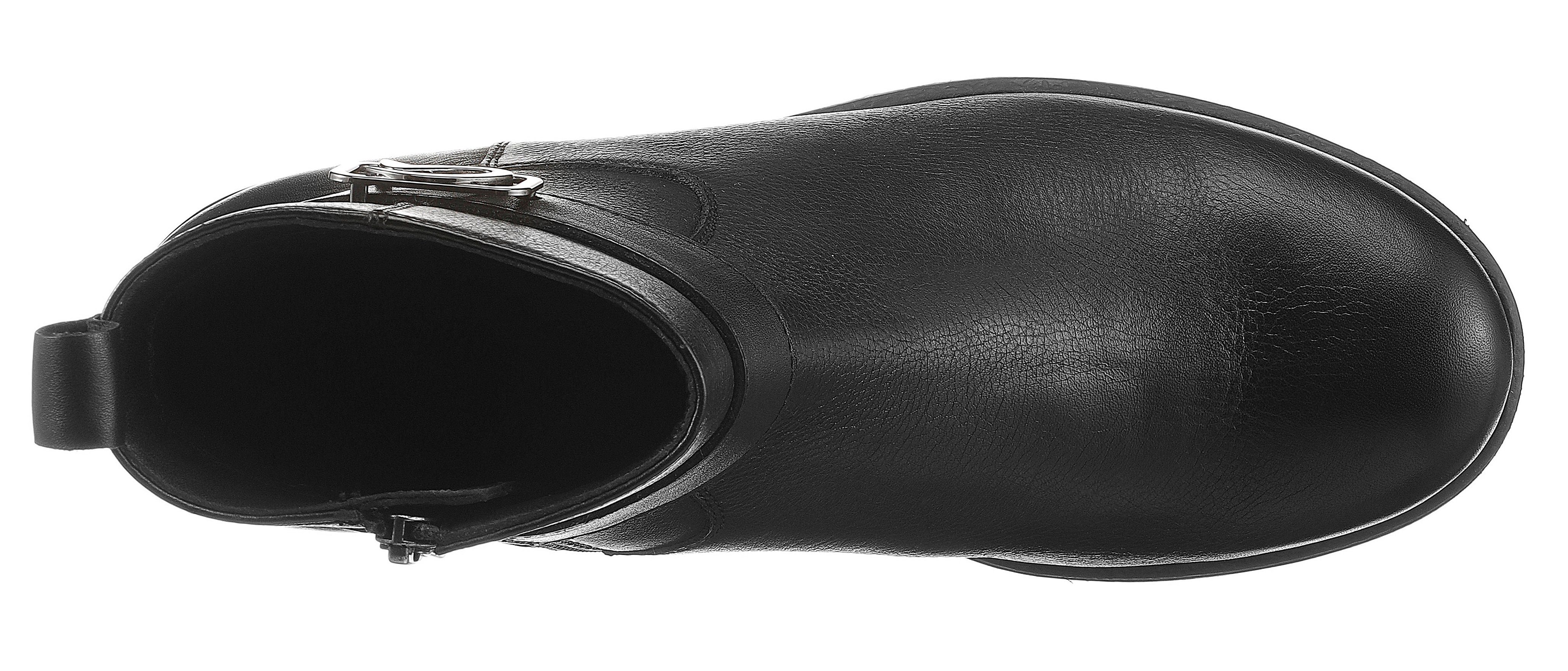 Ara LIVERPOOL schwarz Logo mit mit Zierriemchen Stiefelette