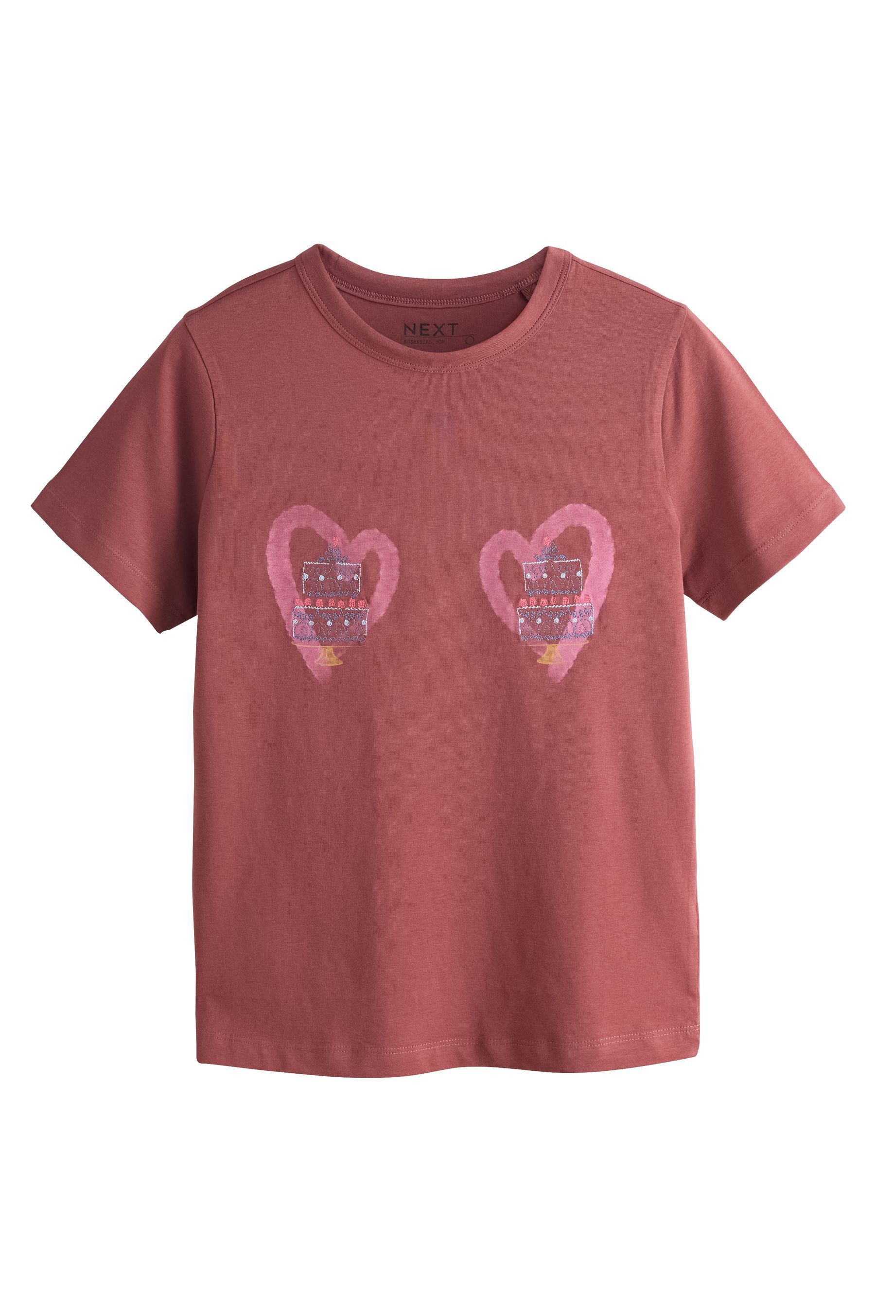 T-Shirt Essential T-Shirt mit Herzmotiv