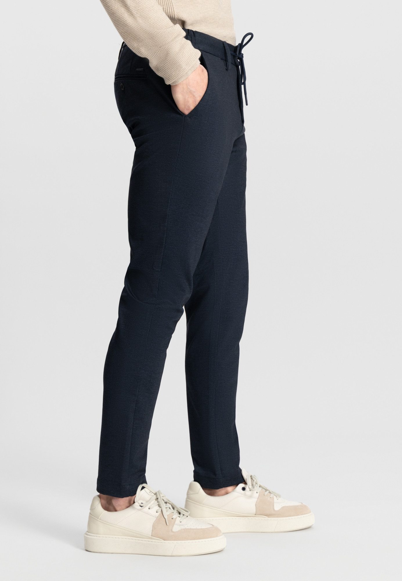 Dstrezzed Chinohose Lancaster Tapered Jogger Pattern sweat Dk. Navy